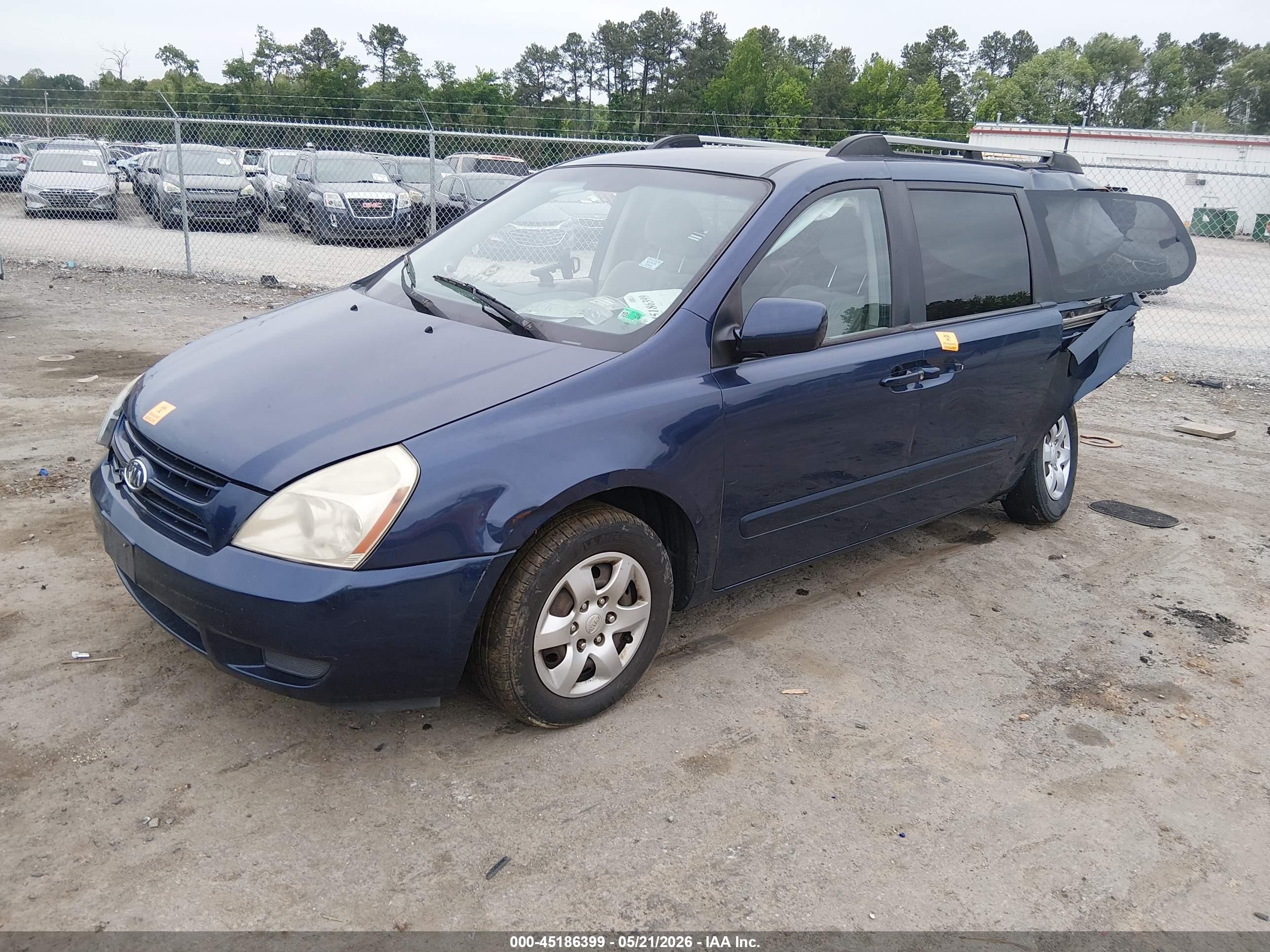 2008 Kia Sedona Lx Blue vin: KNDMB233686248095