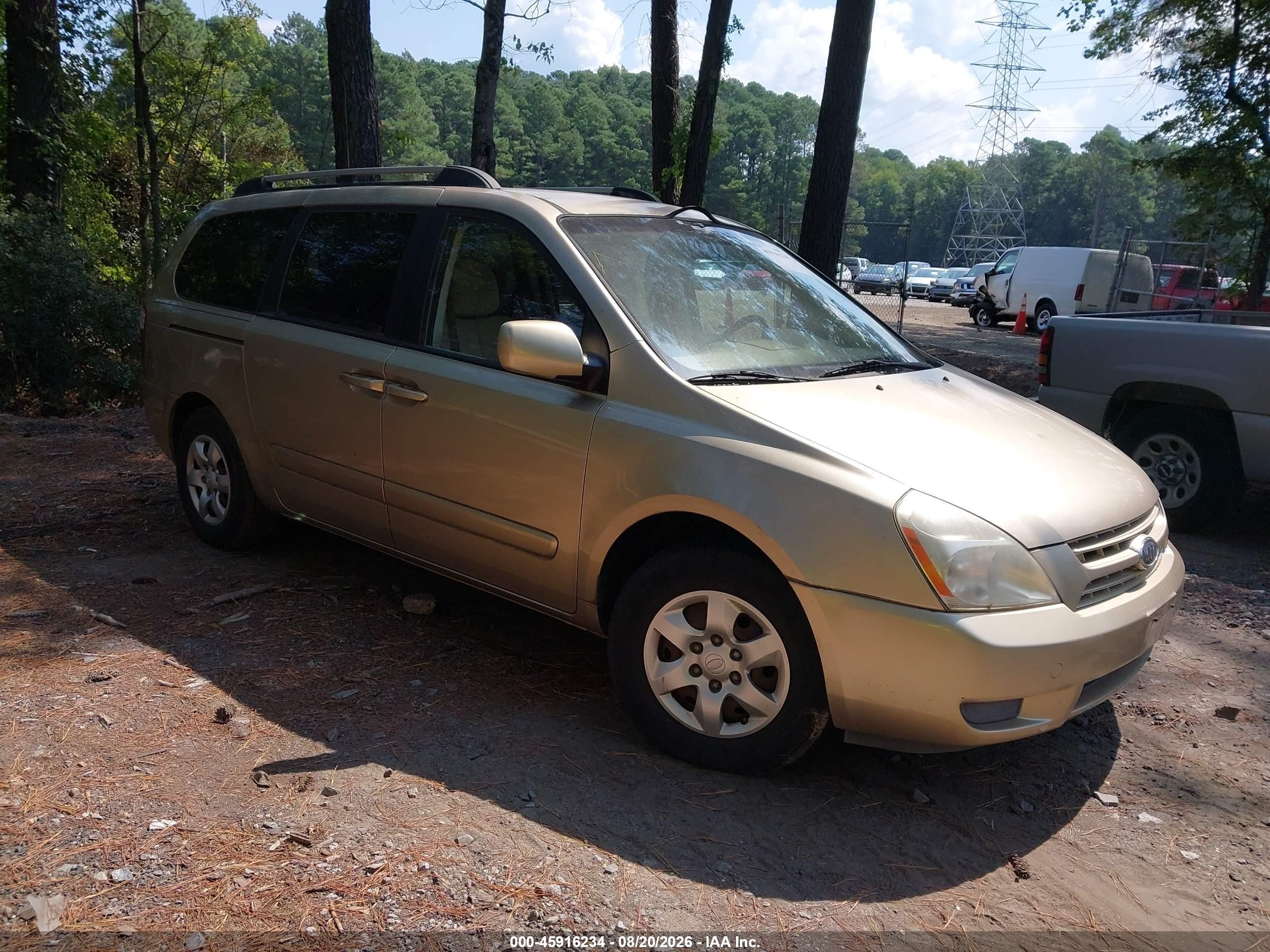 2008 Kia Sedona Lx Gold vin: KNDMB233686249215
