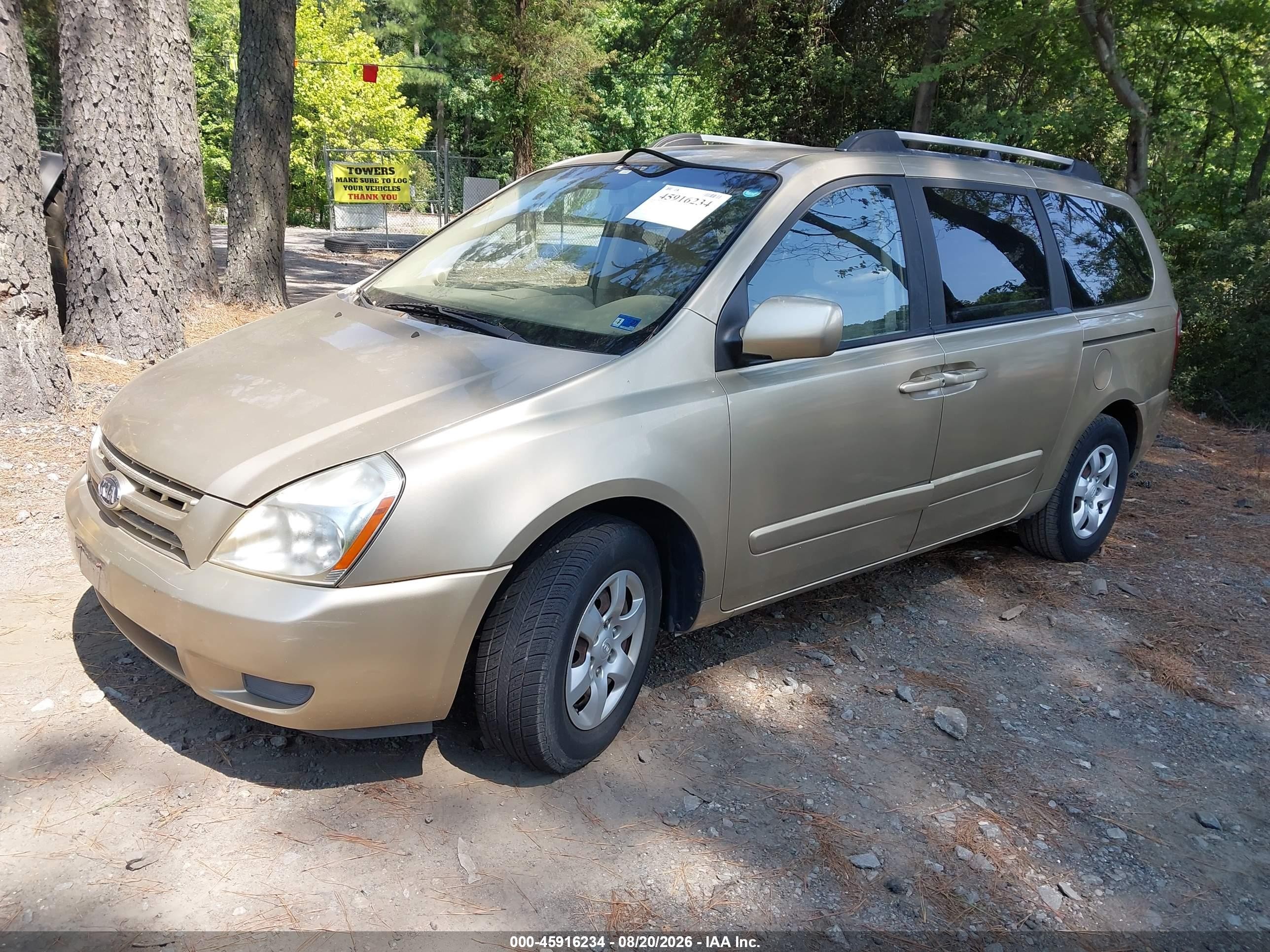2008 Kia Sedona Lx Gold vin: KNDMB233686249215