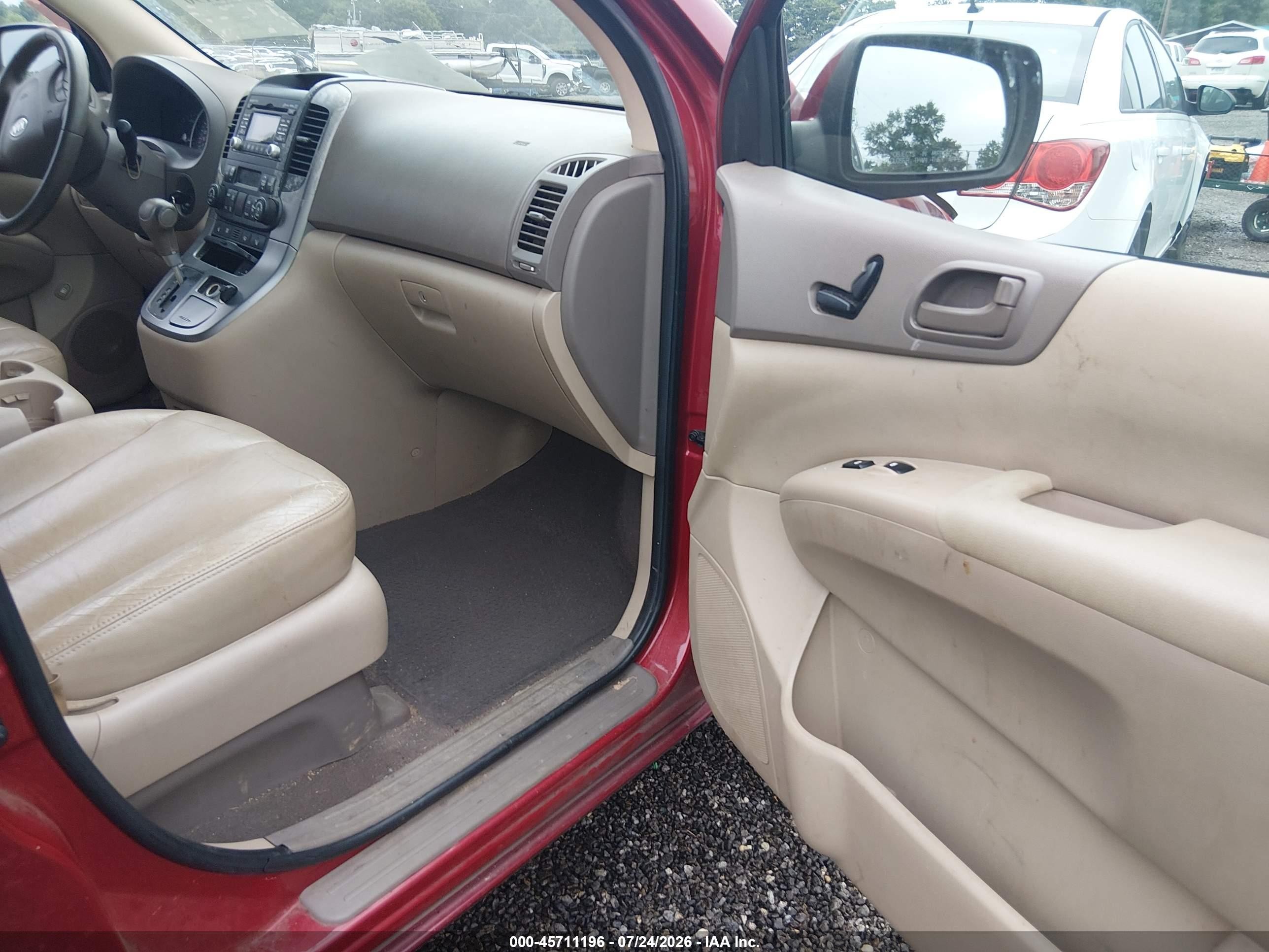 2009 Kia Sedona Ex Красный vin: KNDMB233696319944