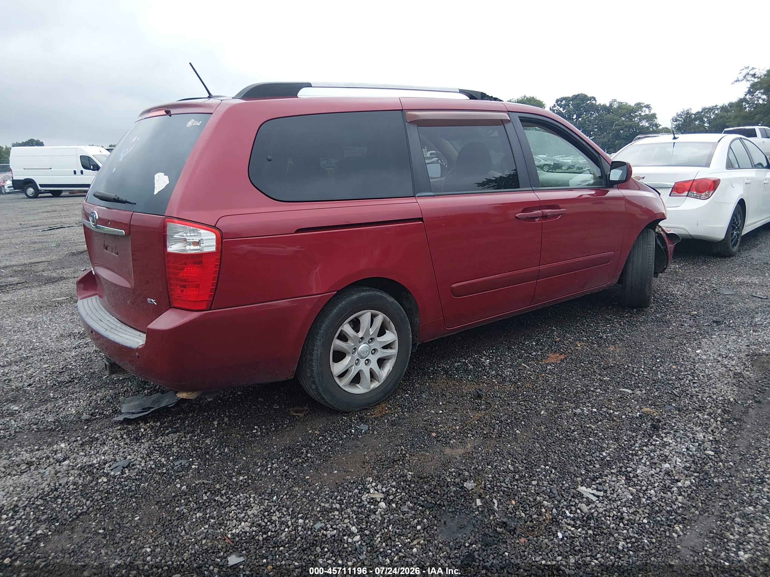 2009 Kia Sedona Ex Красный vin: KNDMB233696319944
