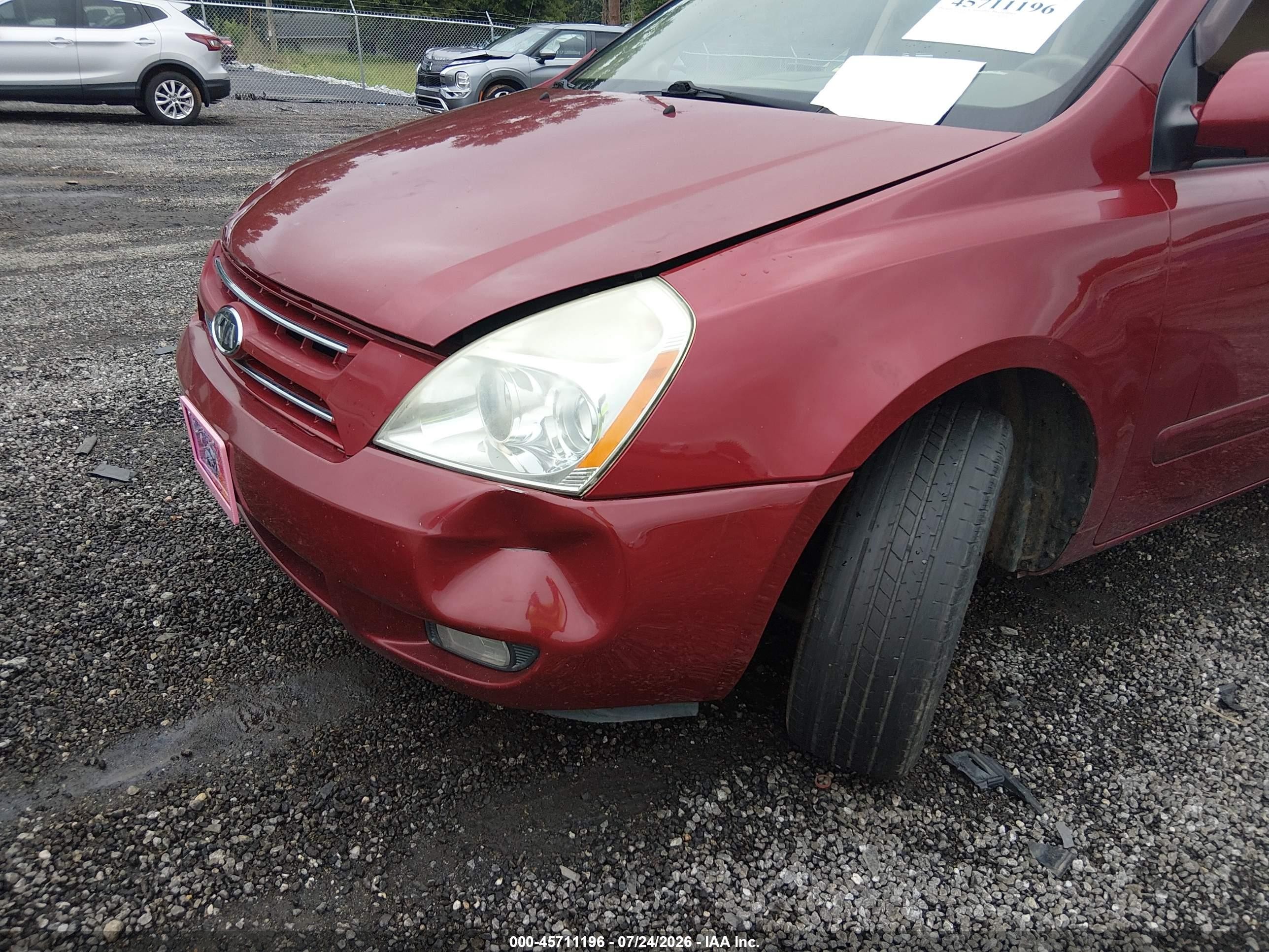 2009 Kia Sedona Ex Красный vin: KNDMB233696319944