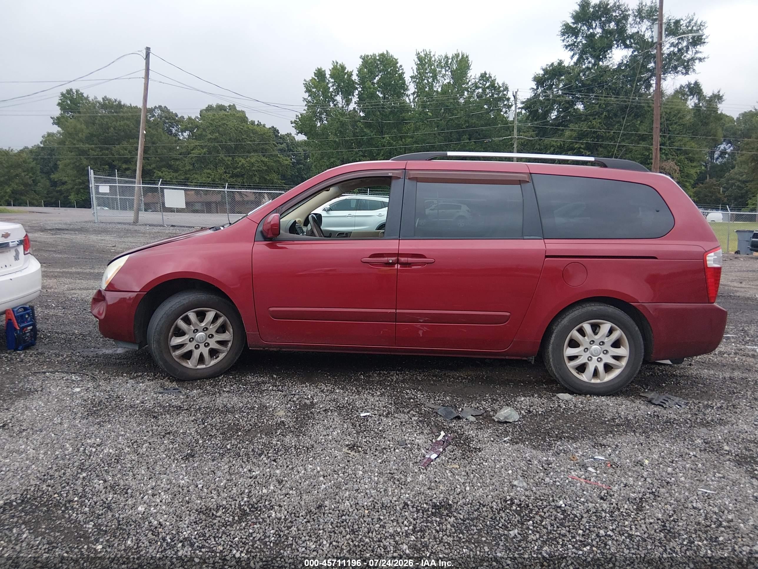 2009 Kia Sedona Ex Красный vin: KNDMB233696319944