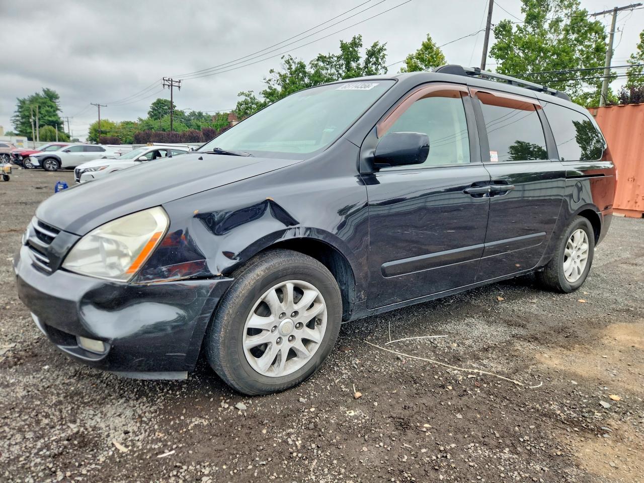 2008 Kia Sedona Lx Черный vin: KNDMB233786204347