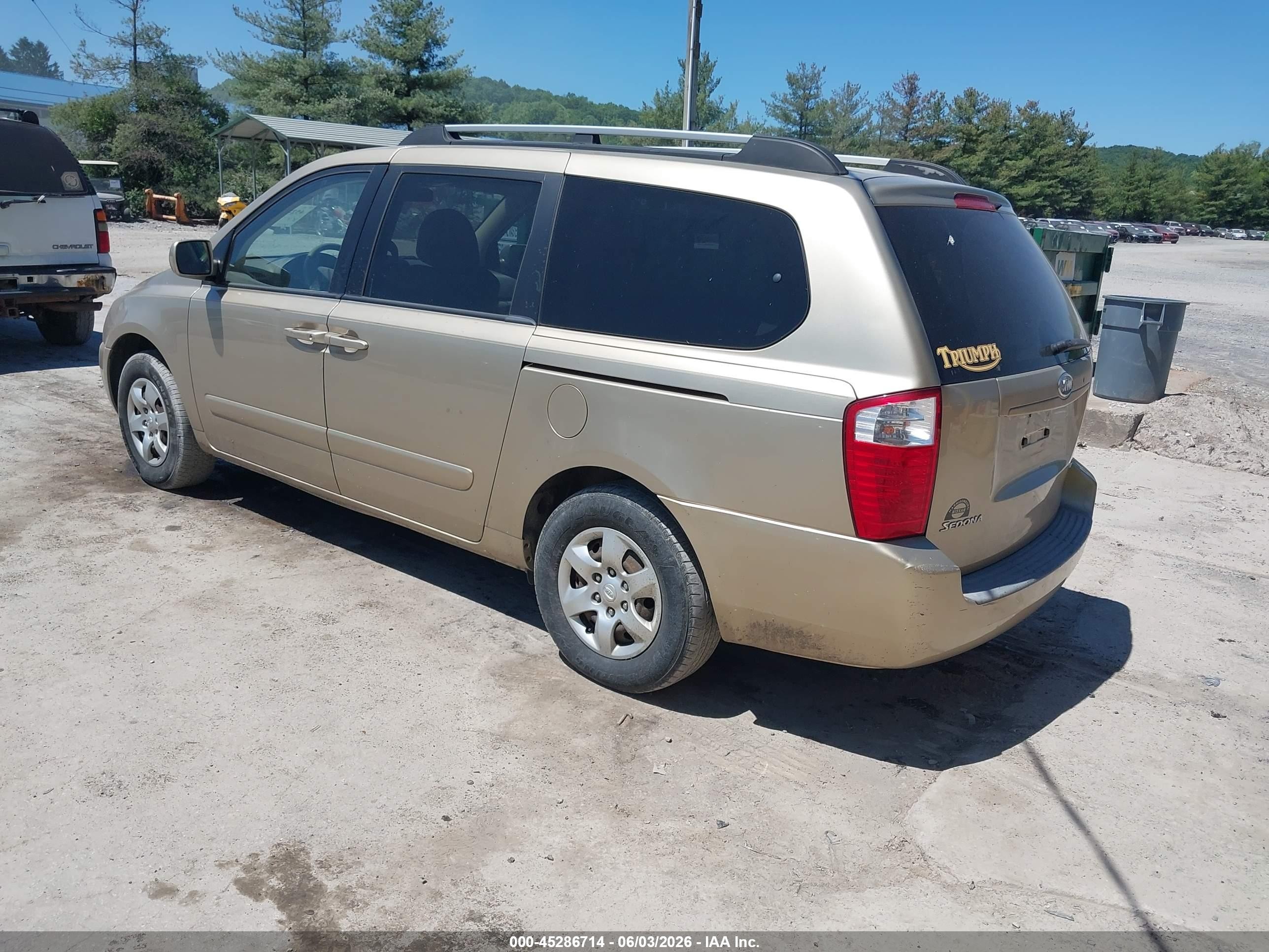 2008 Kia Sedona Lx Gold vin: KNDMB233786262538