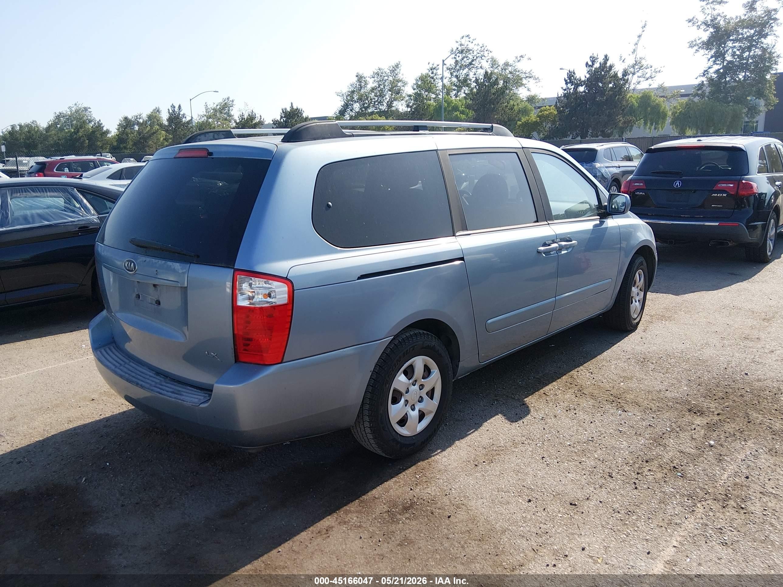 2008 Kia Sedona Lx Blue vin: KNDMB233786267173