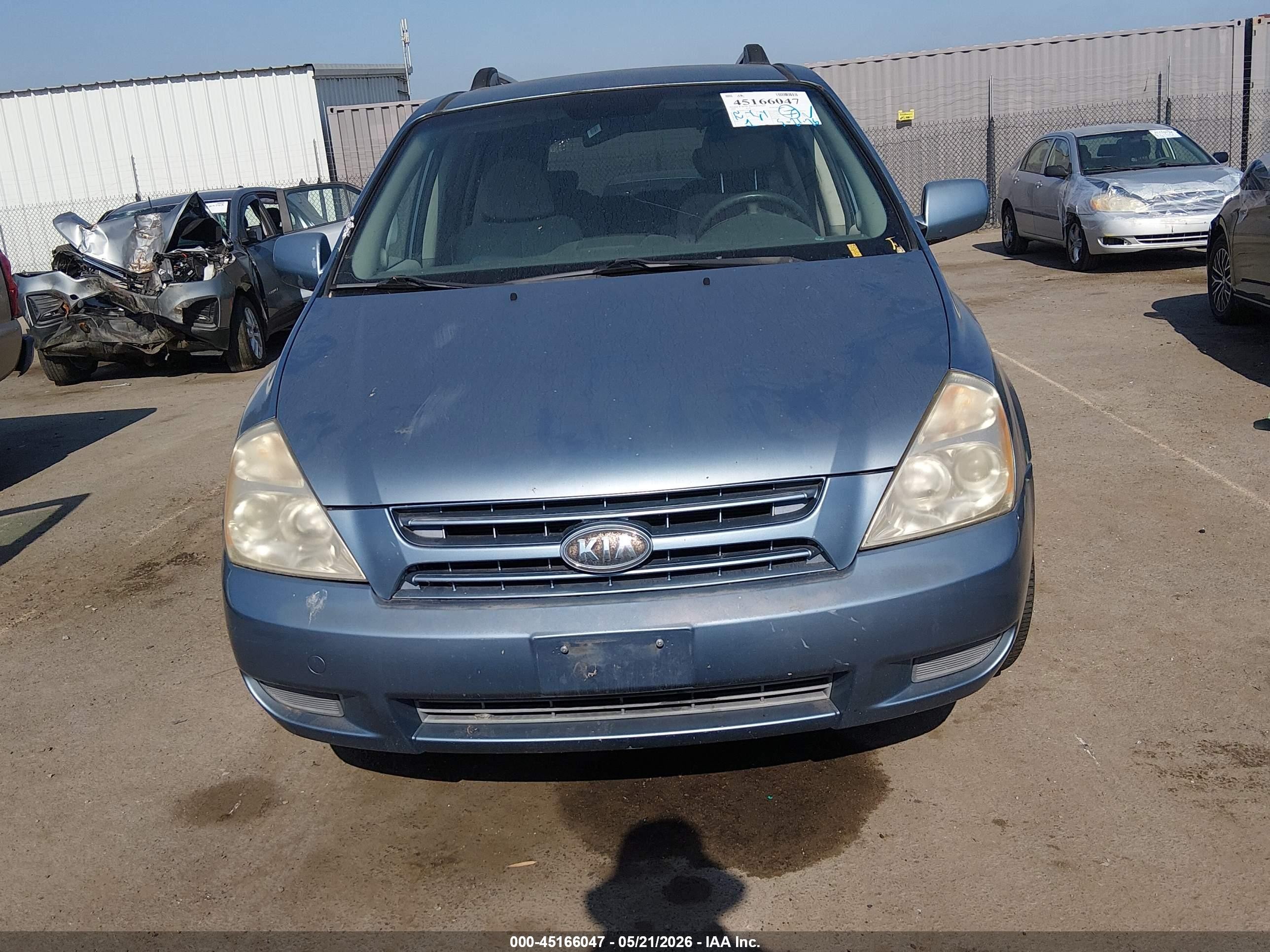 2008 Kia Sedona Lx Blue vin: KNDMB233786267173