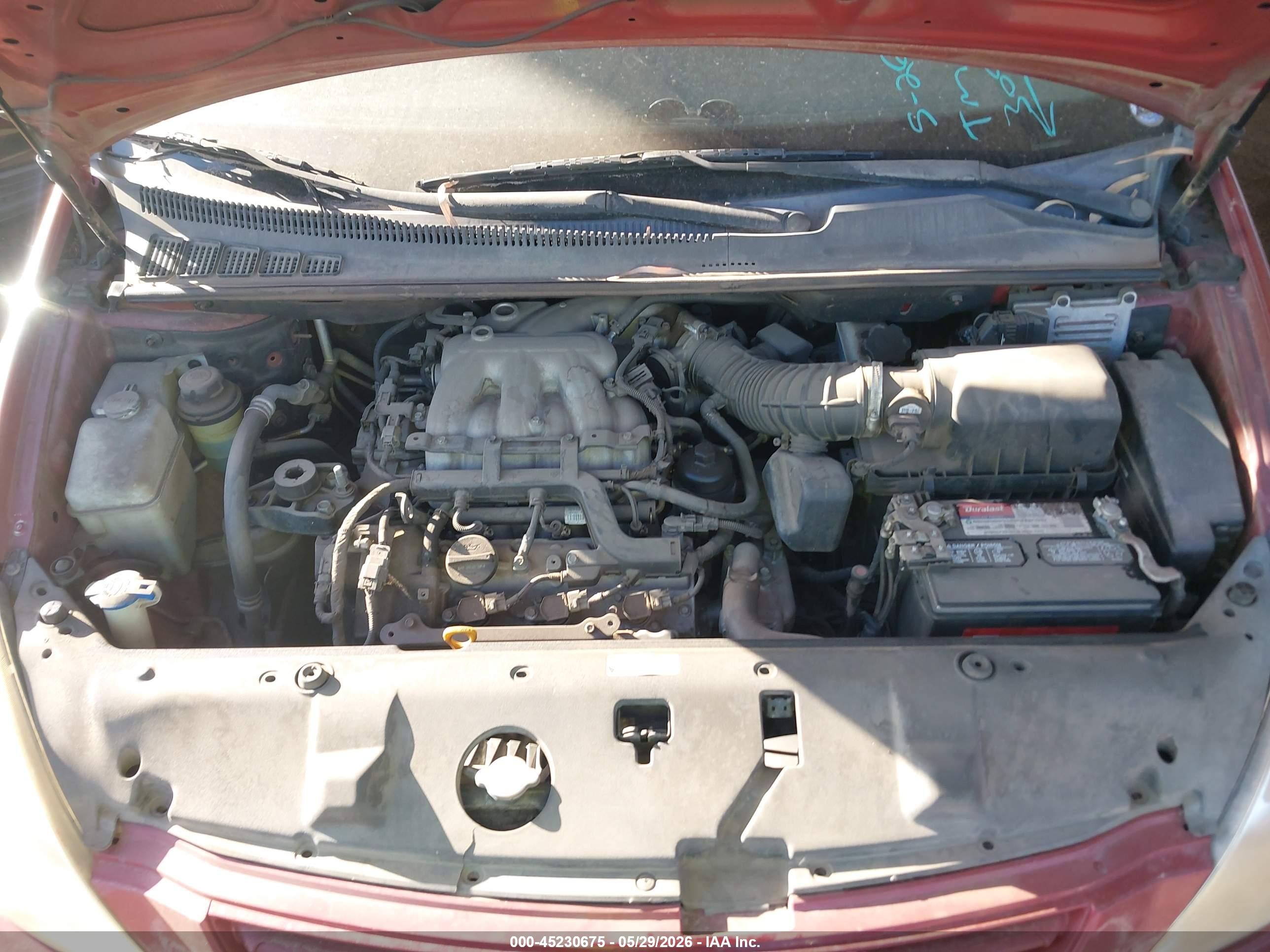 2009 Kia Sedona Lx Burgundy vin: KNDMB233796304482
