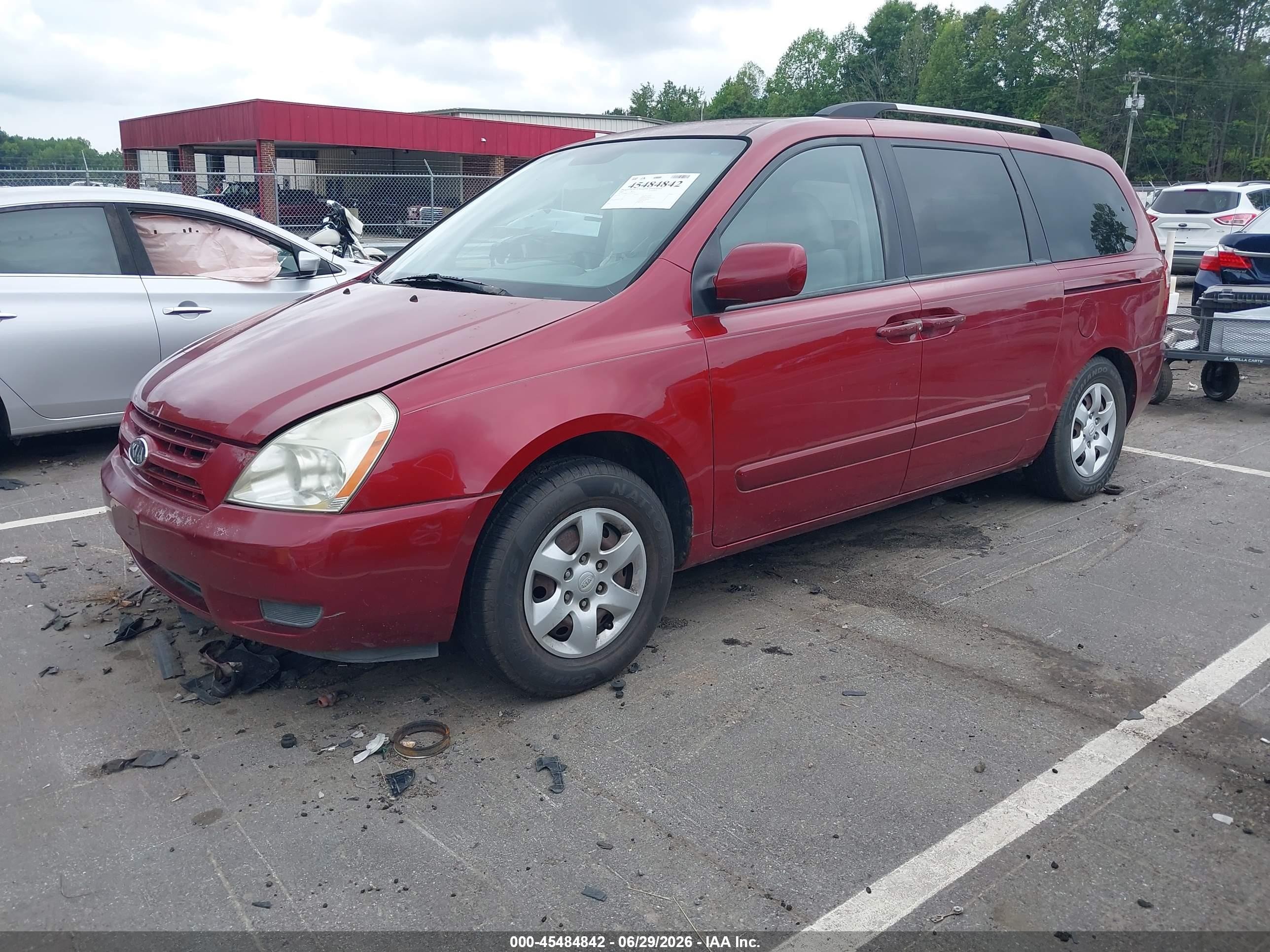 2009 Kia Sedona Lx Red vin: KNDMB233796305101