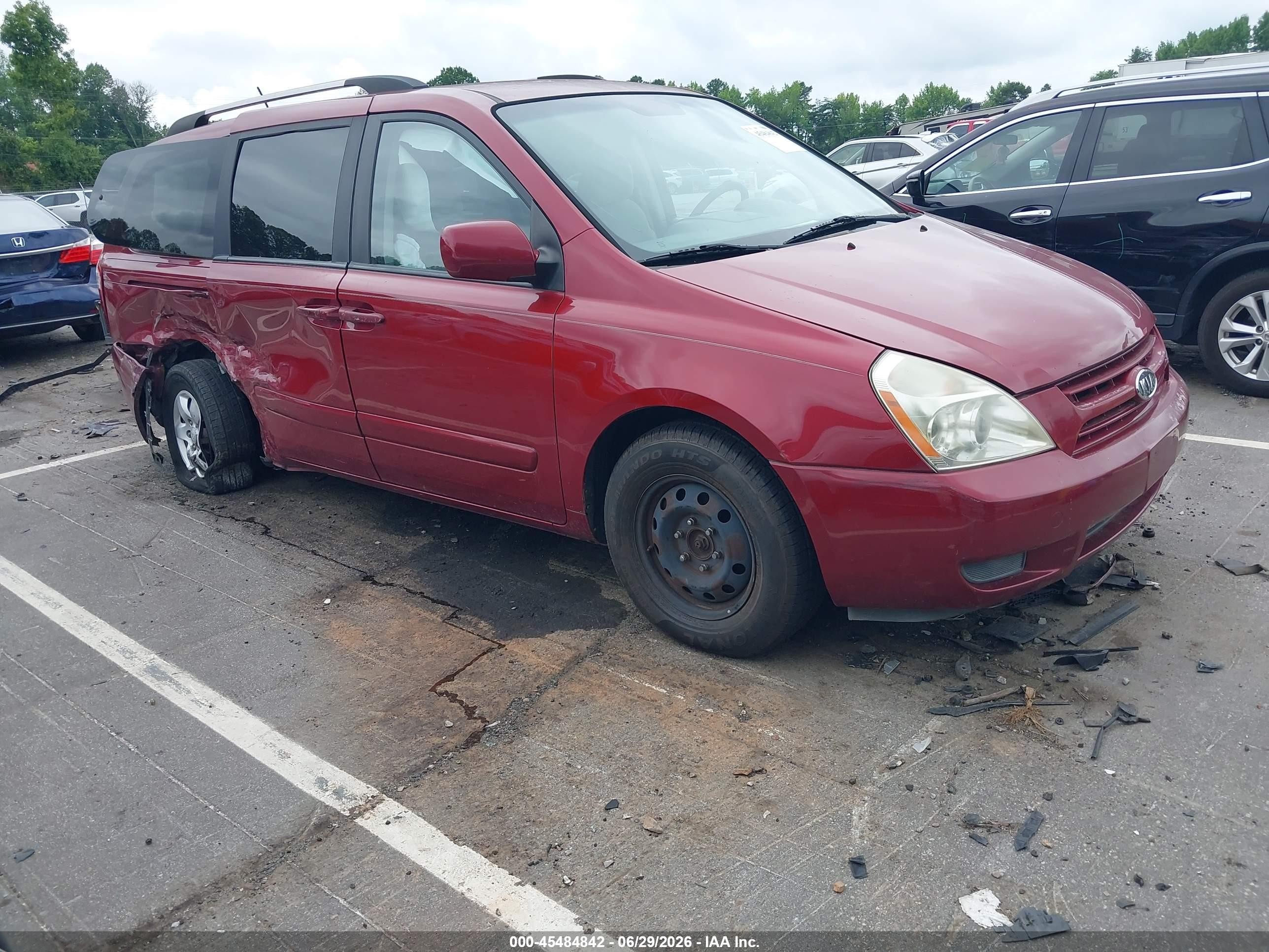 2009 Kia Sedona Lx Red vin: KNDMB233796305101