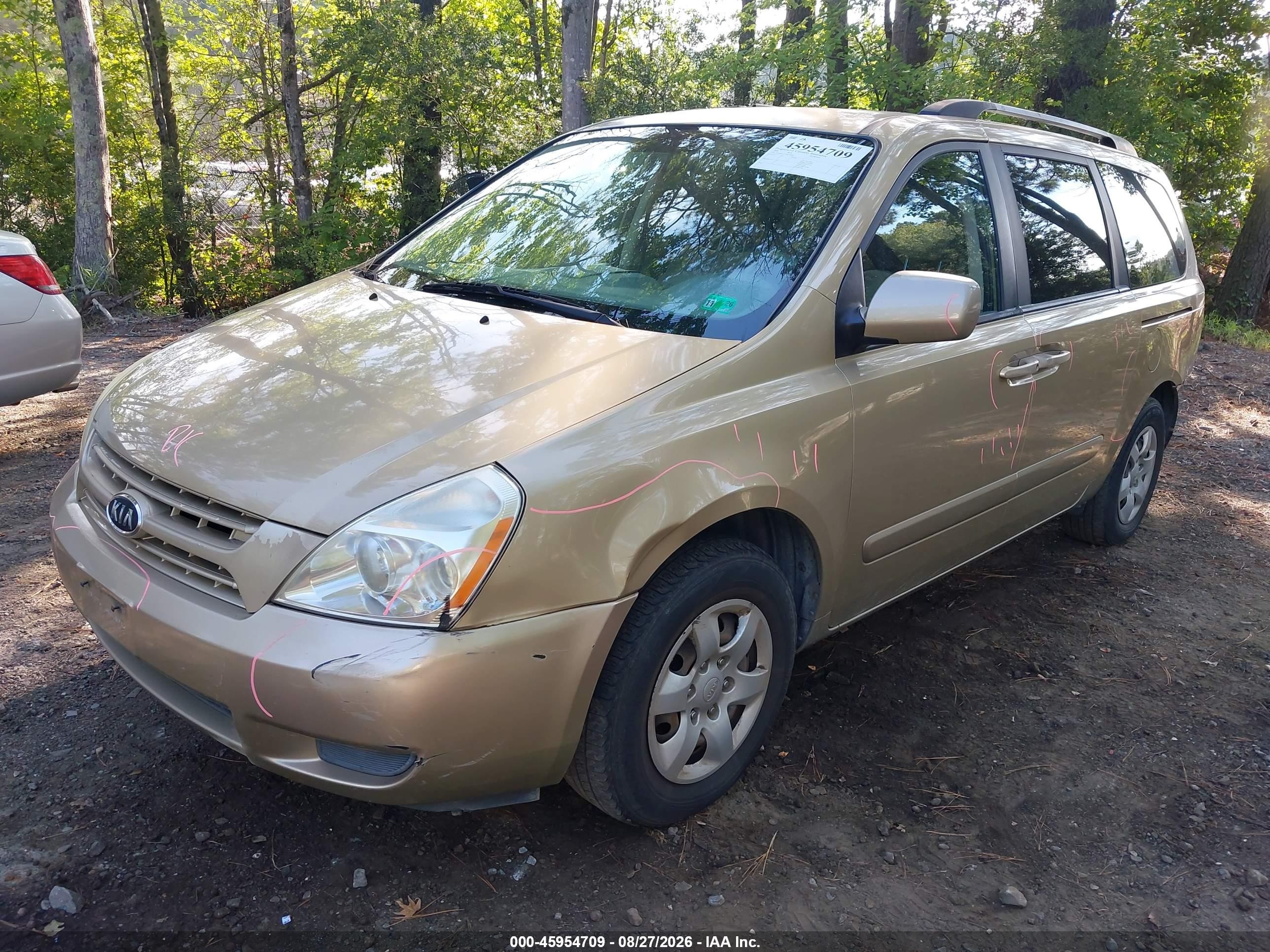 2009 Kia Sedona Lx Gold vin: KNDMB233796307964
