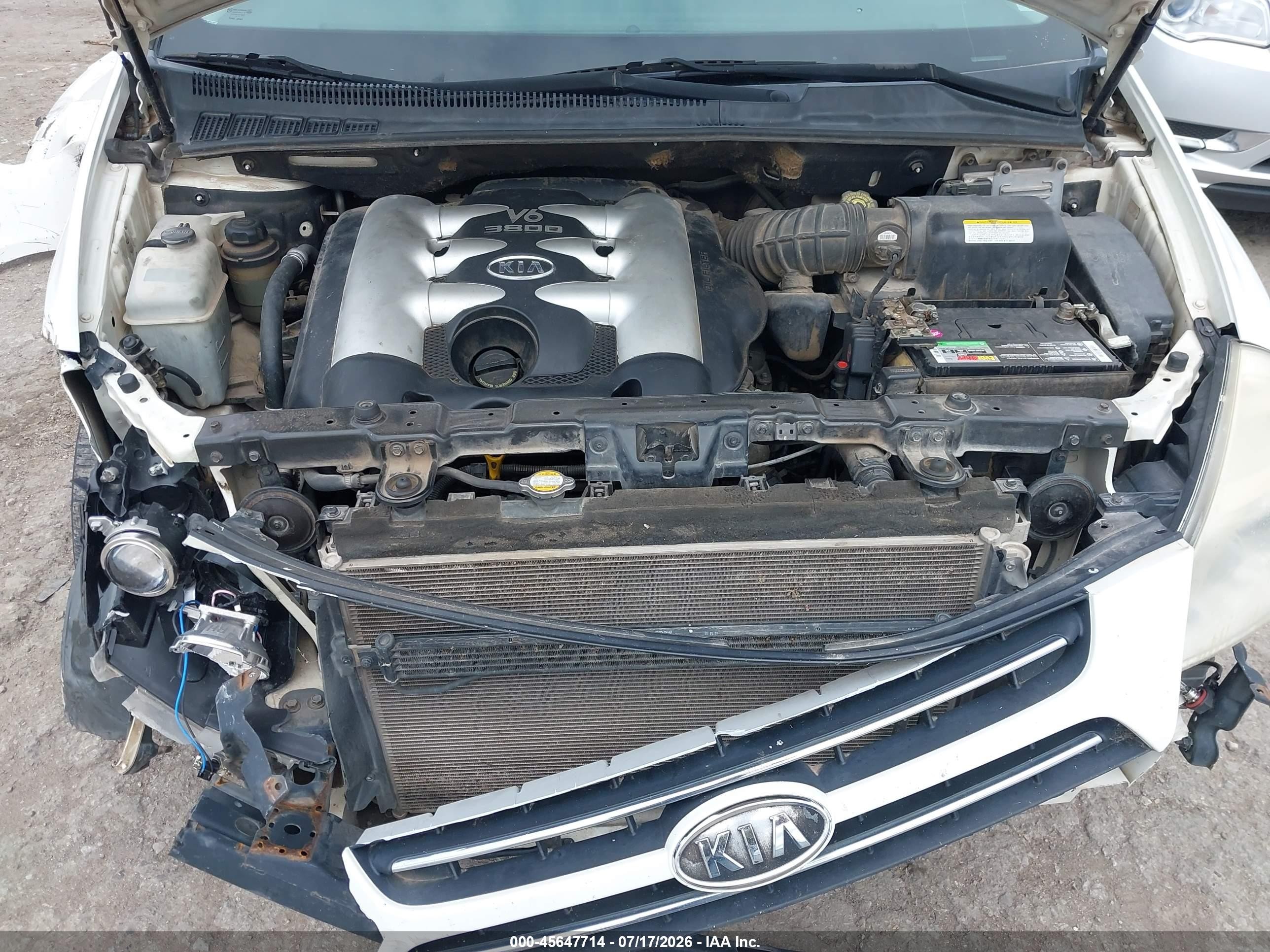 2006 Kia Sedona Ex/lx White vin: KNDMB233866071773