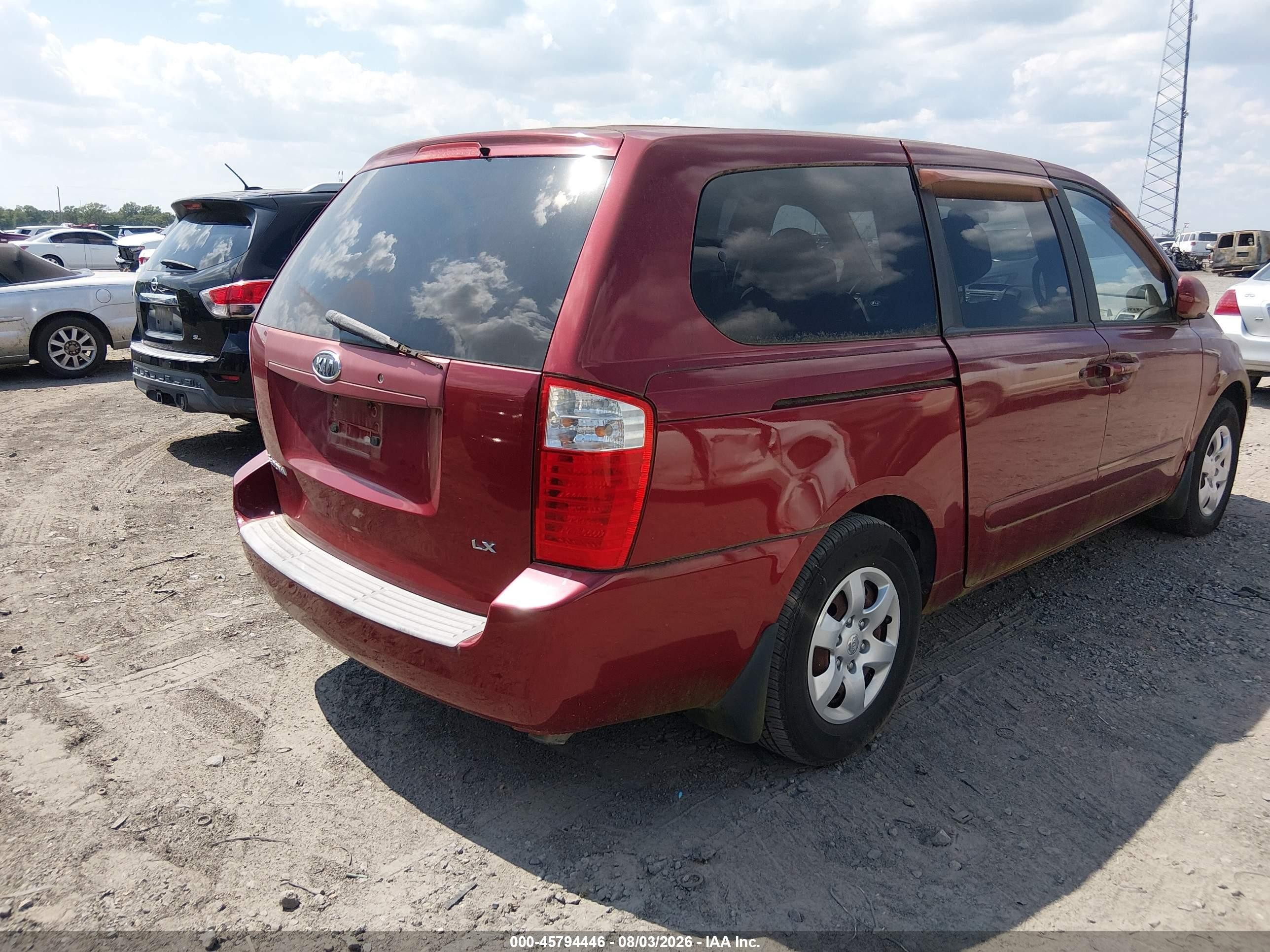 2006 Kia Sedona Ex/lx Red vin: KNDMB233866079436