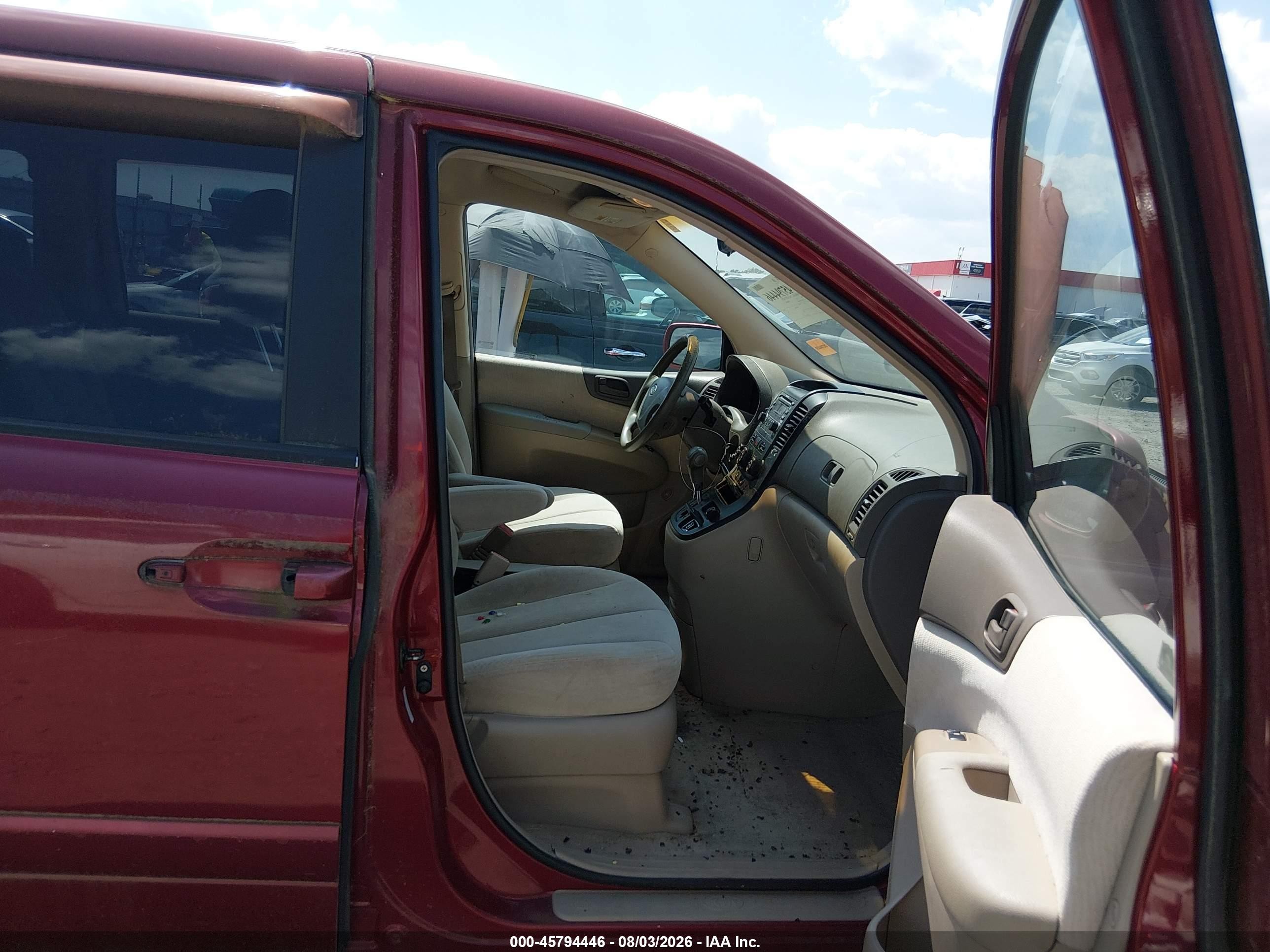 2006 Kia Sedona Ex/lx Red vin: KNDMB233866079436
