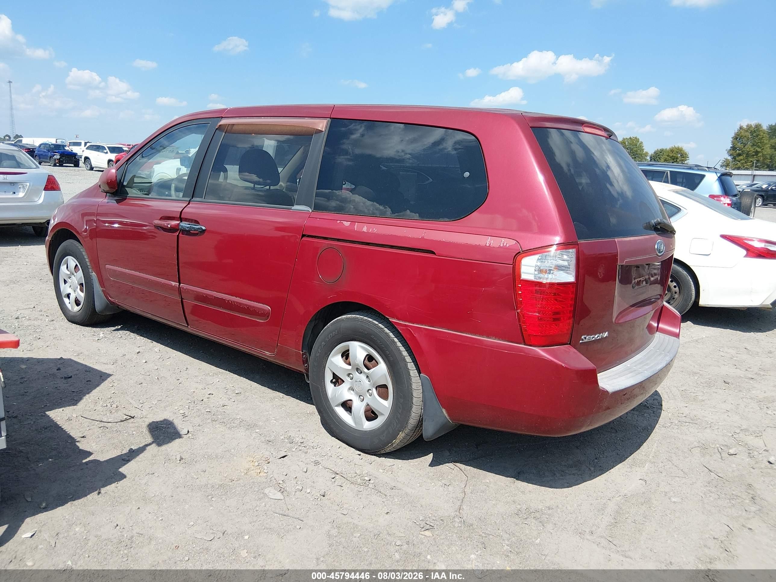 2006 Kia Sedona Ex/lx Red vin: KNDMB233866079436