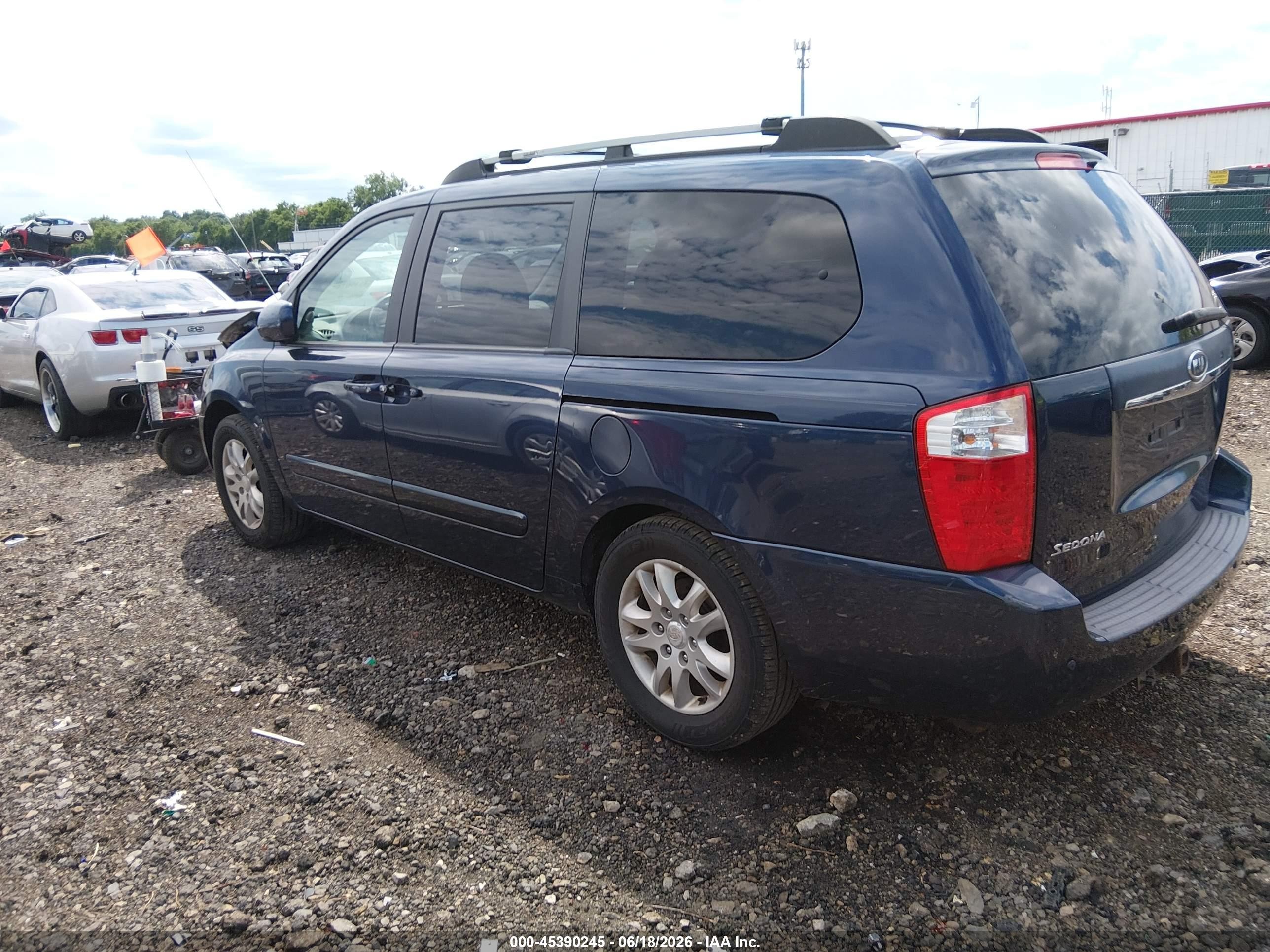 2007 Kia Sedona Ex Blue vin: KNDMB233876173835