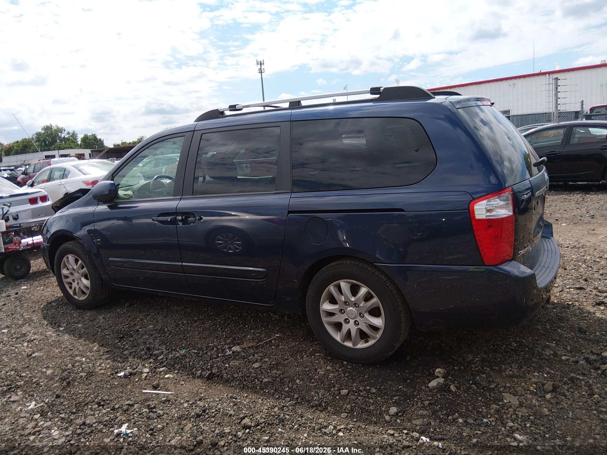 2007 Kia Sedona Ex Blue vin: KNDMB233876173835