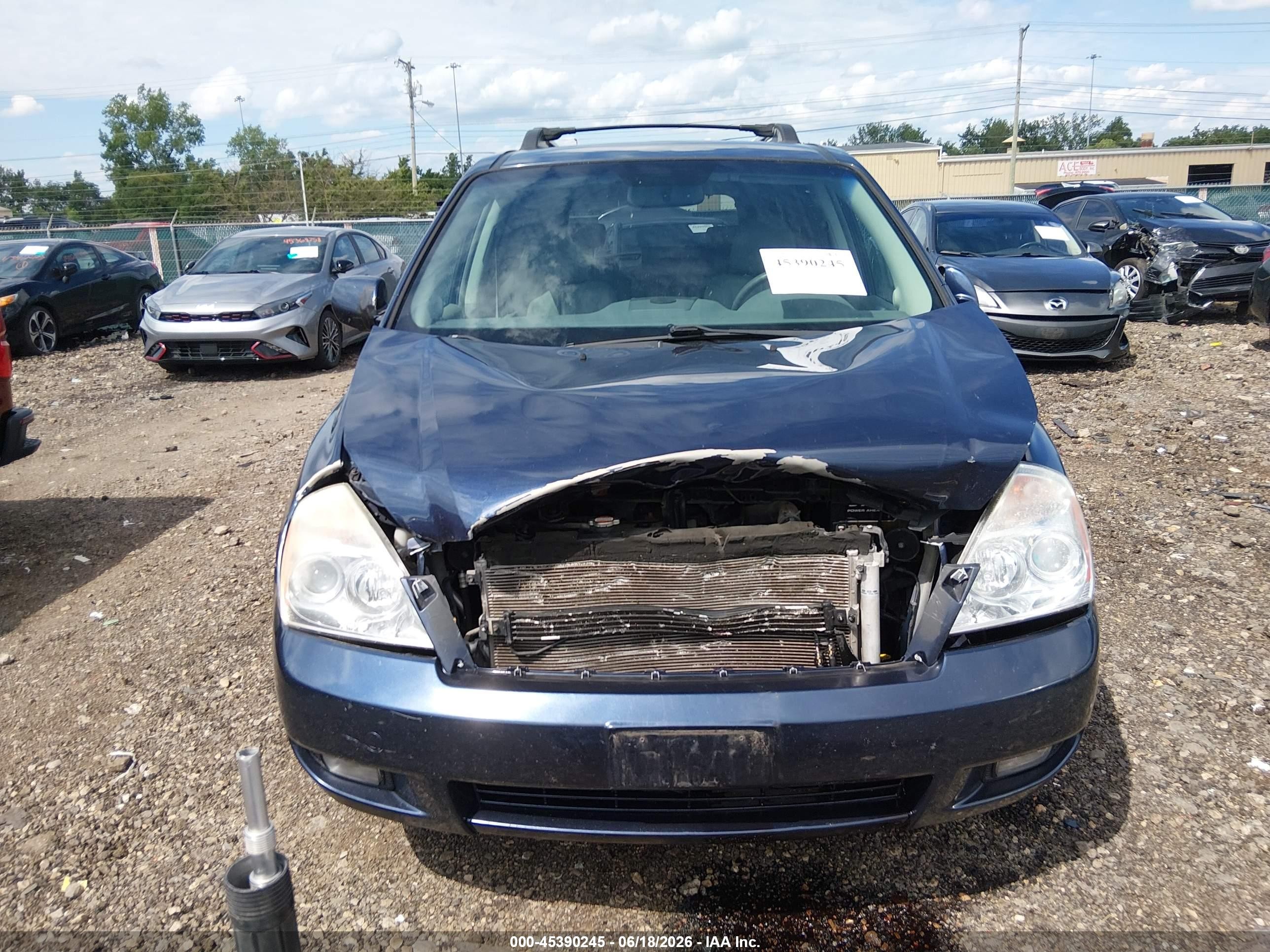 2007 Kia Sedona Ex Blue vin: KNDMB233876173835