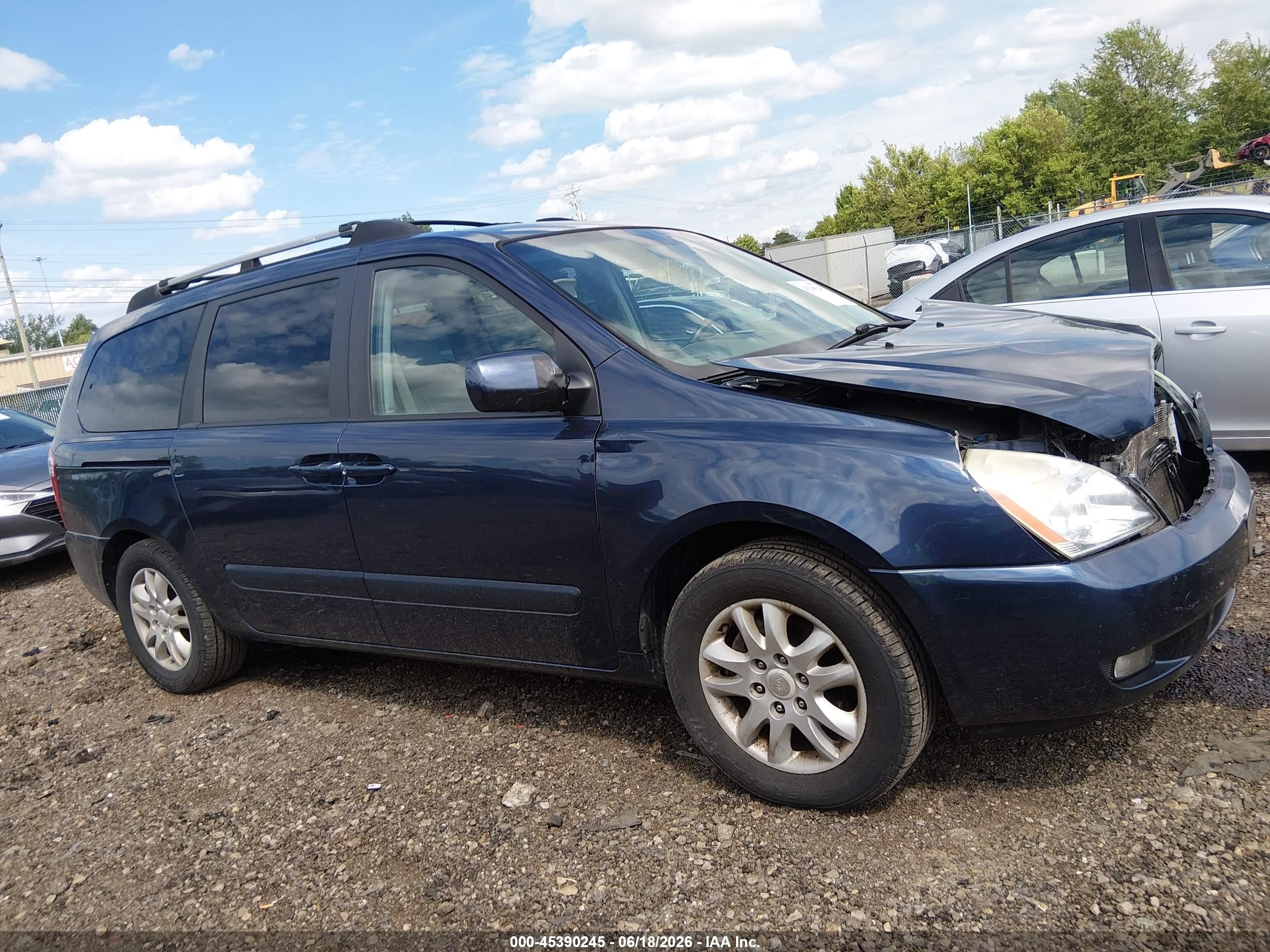 2007 Kia Sedona Ex Blue vin: KNDMB233876173835