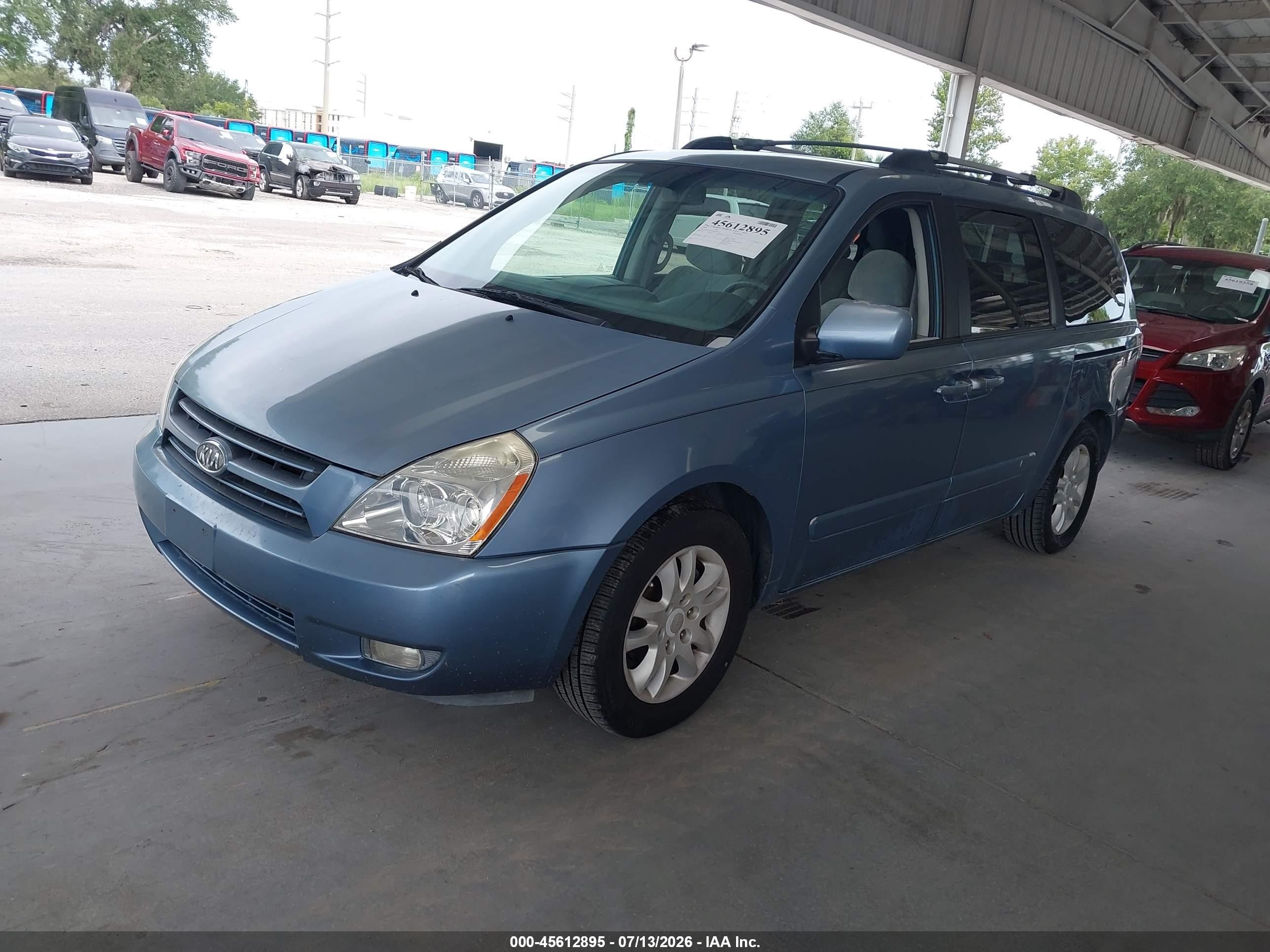 2008 Kia Sedona Ex Blue vin: KNDMB233886238524