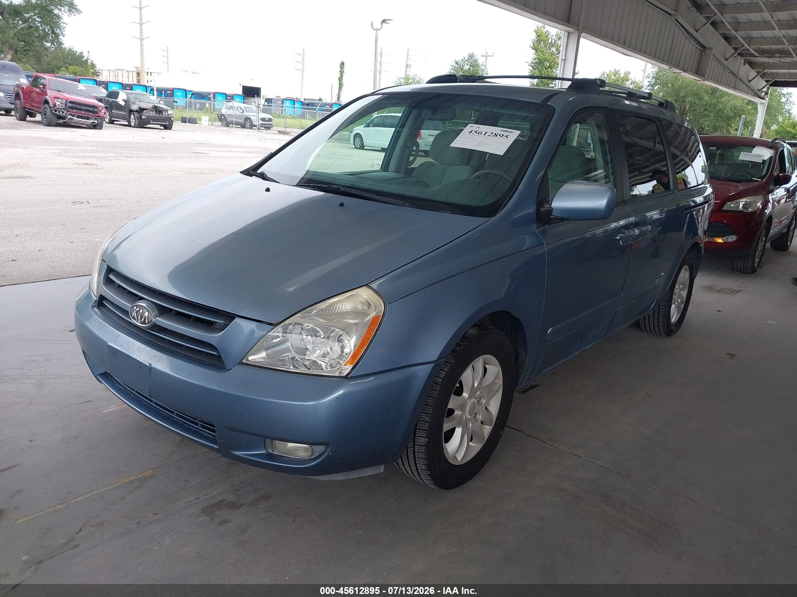 2008 Kia Sedona Ex Blue vin: KNDMB233886238524