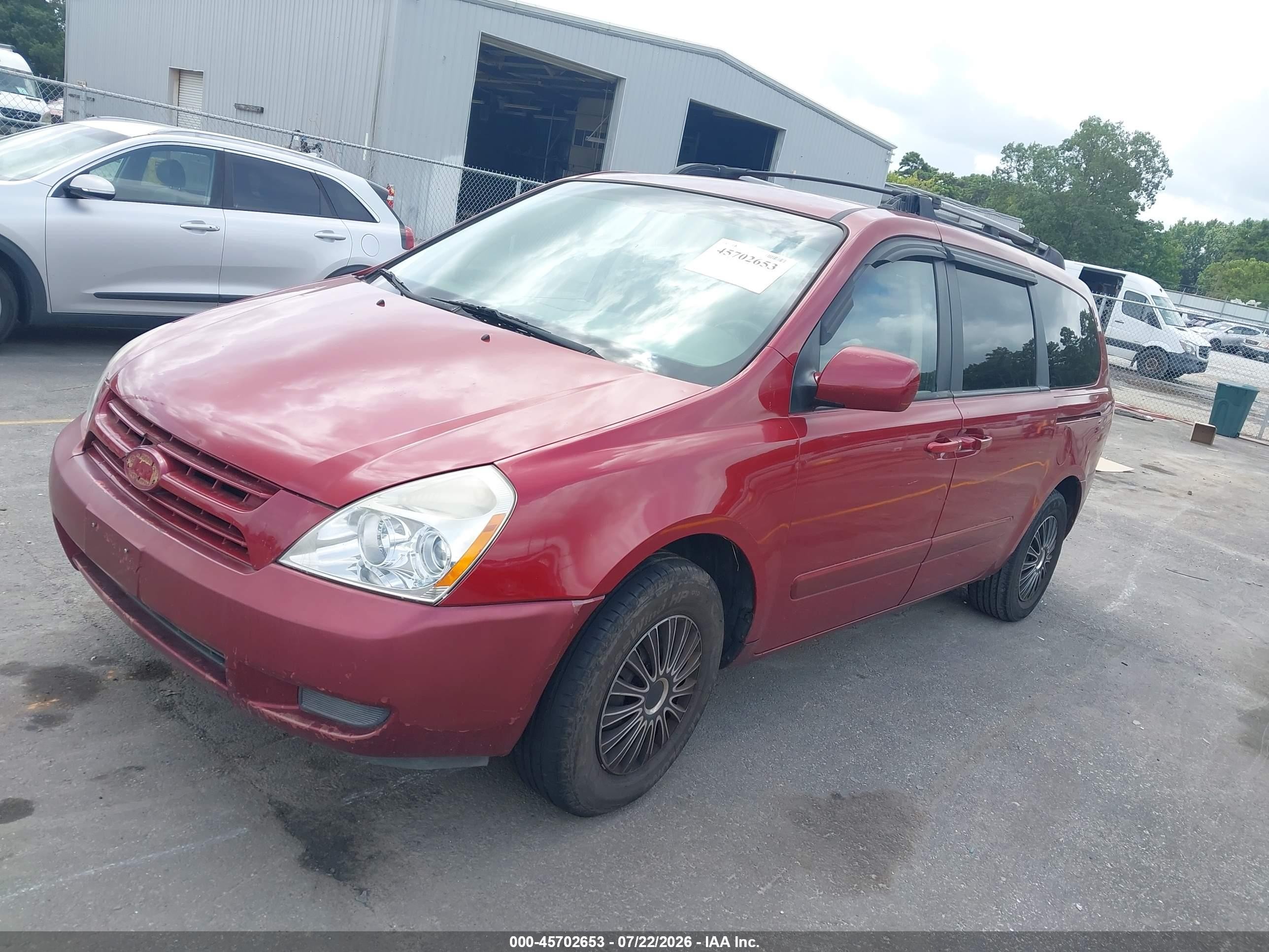 2008 Kia Sedona Lx Burgundy vin: KNDMB233886254545