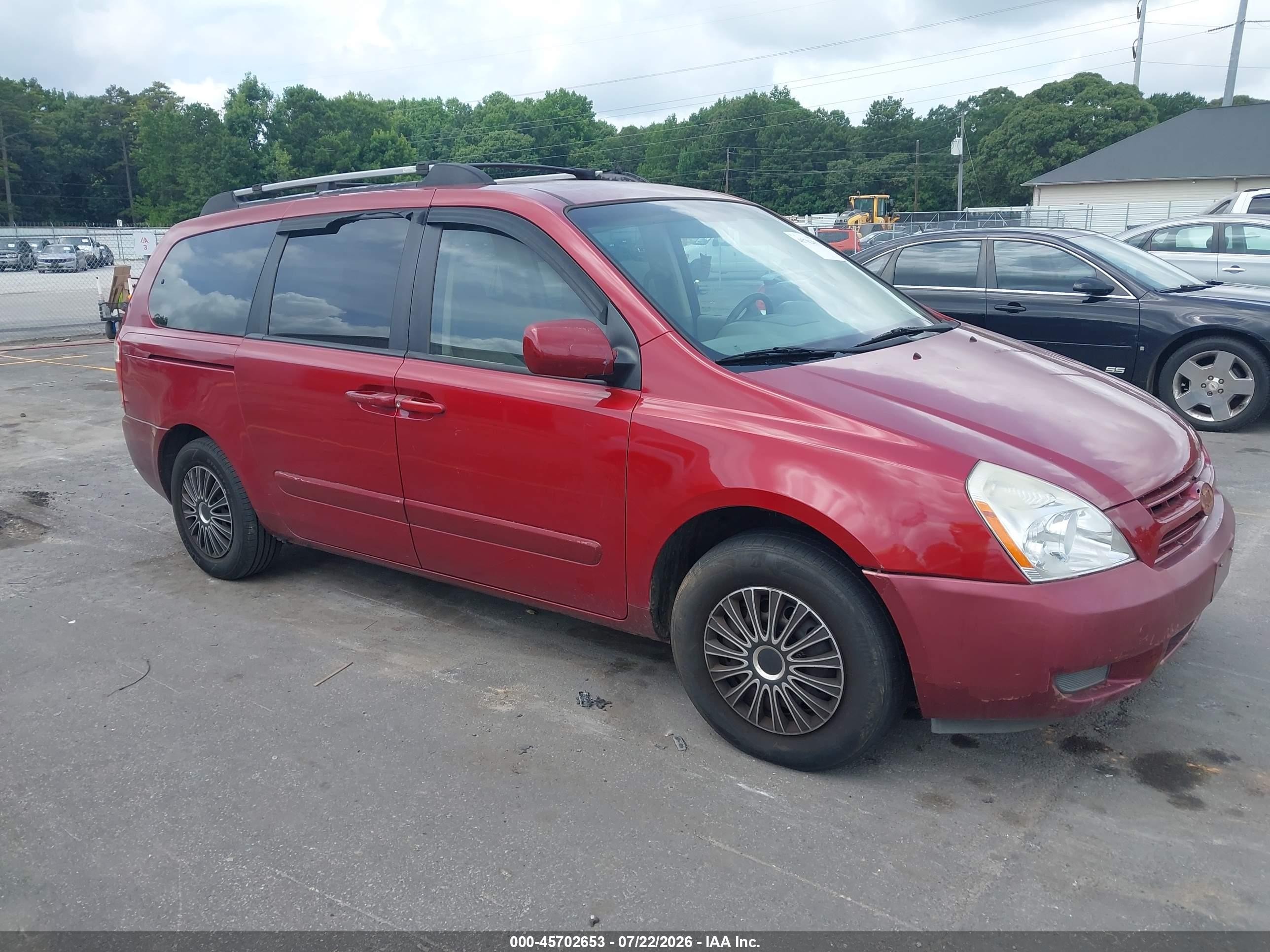 2008 Kia Sedona Lx Burgundy vin: KNDMB233886254545