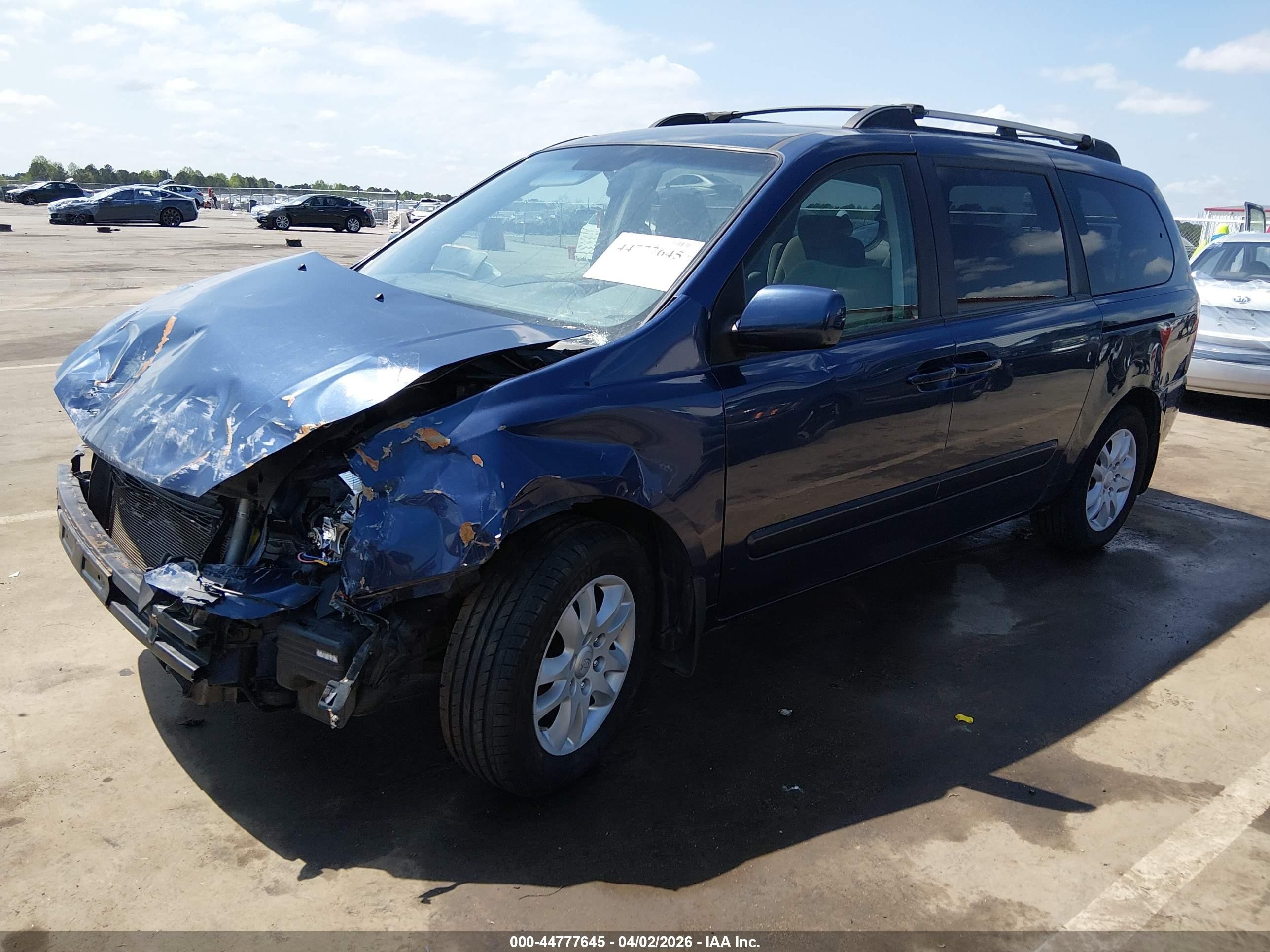 2008 Kia Sedona Ex Dark Blue vin: KNDMB233886255579