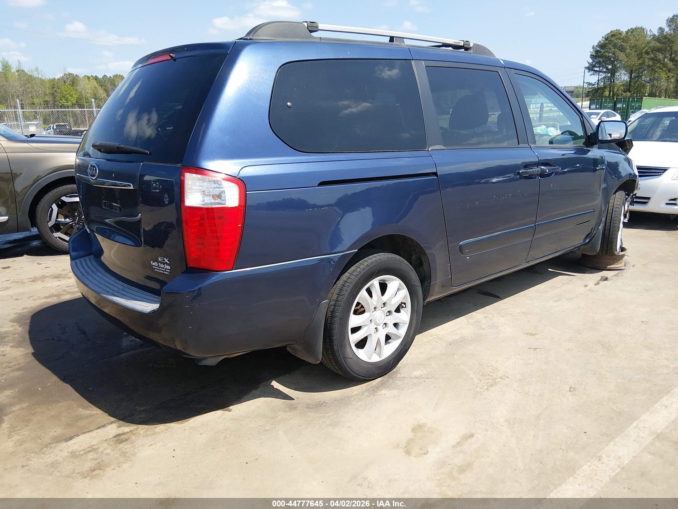 2008 Kia Sedona Ex Dark Blue vin: KNDMB233886255579