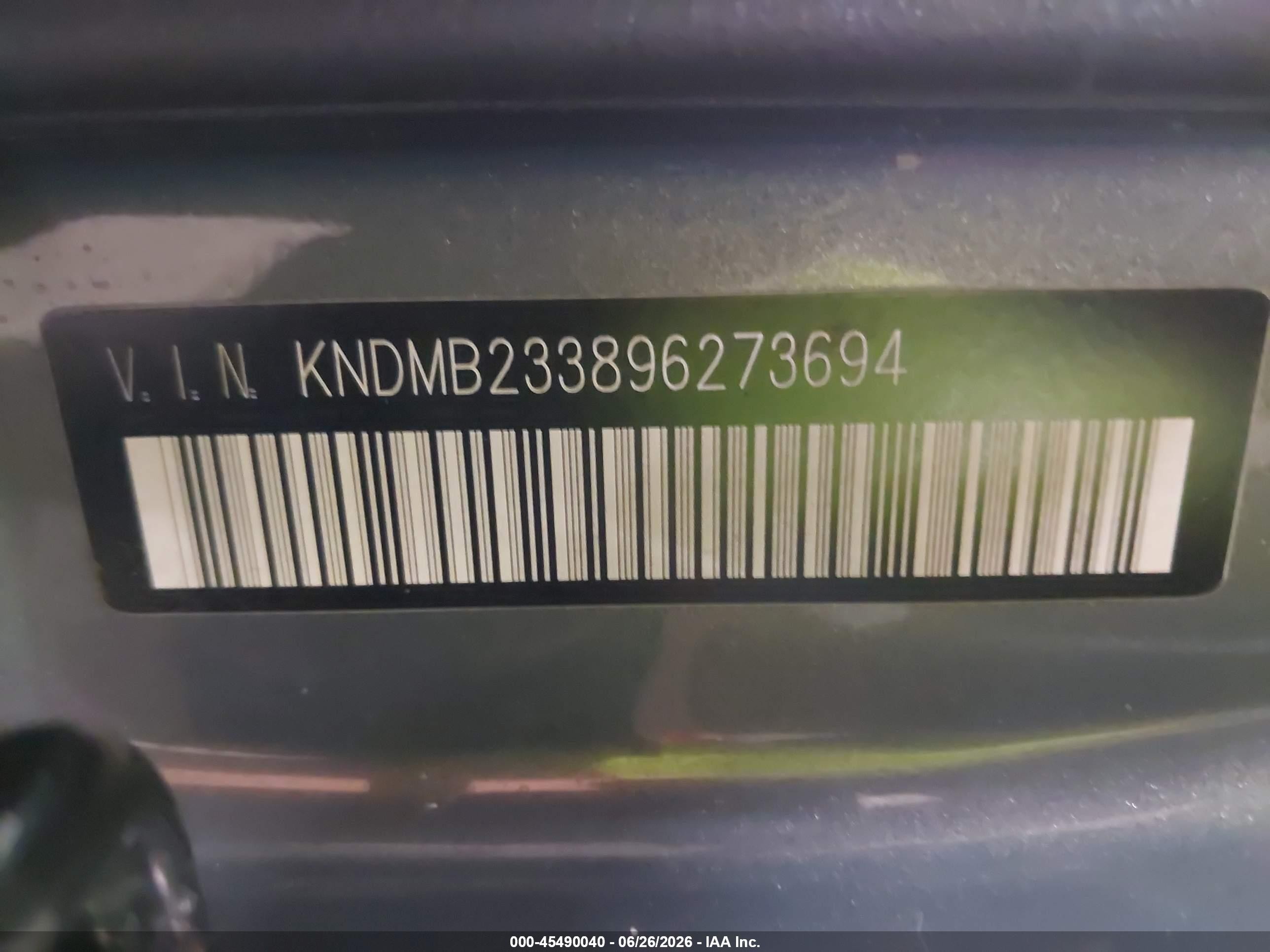 2009 Kia Sedona Lx Green vin: KNDMB233896273694
