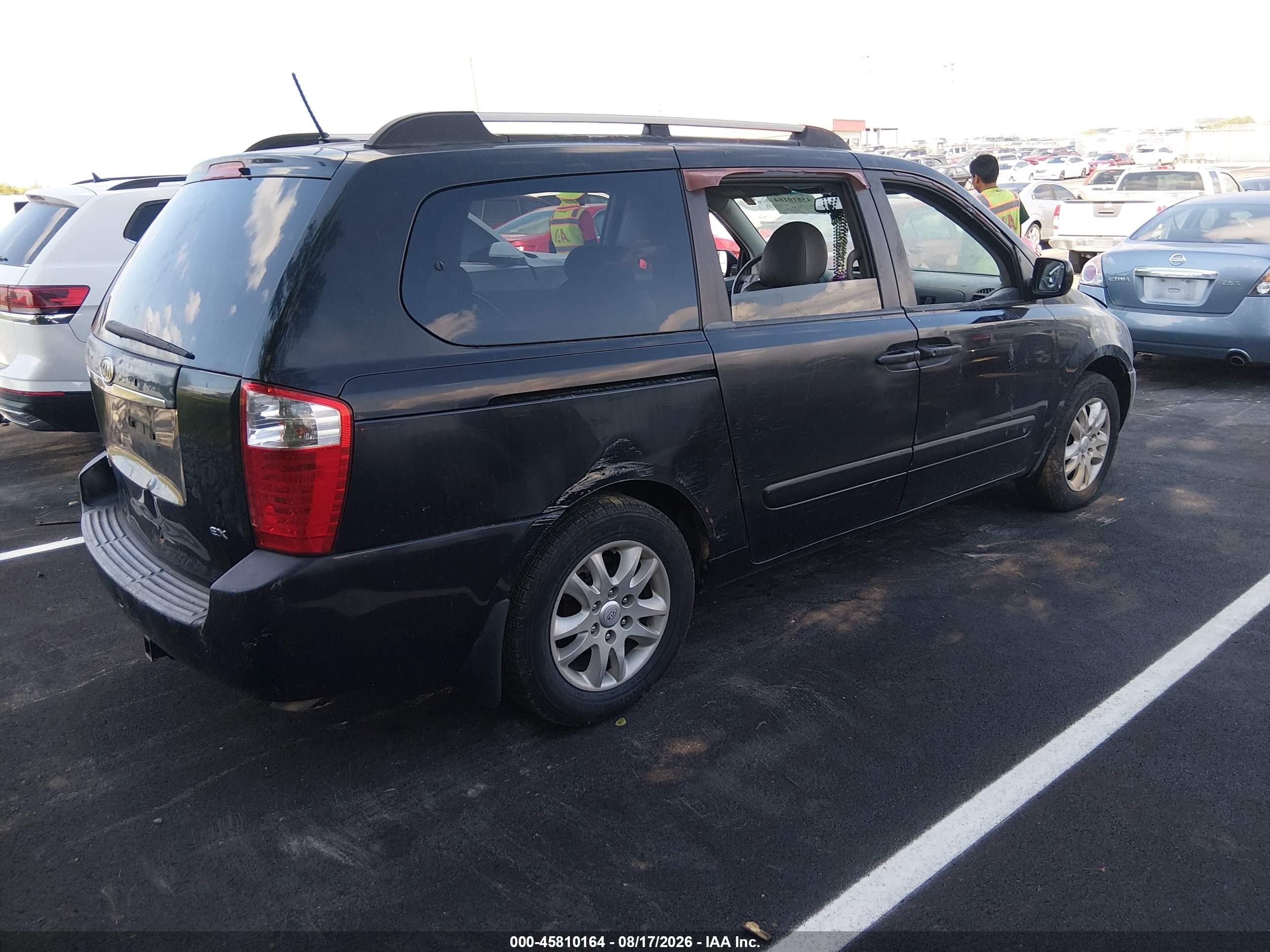 2009 Kia Sedona Ex Черный vin: KNDMB233896275414