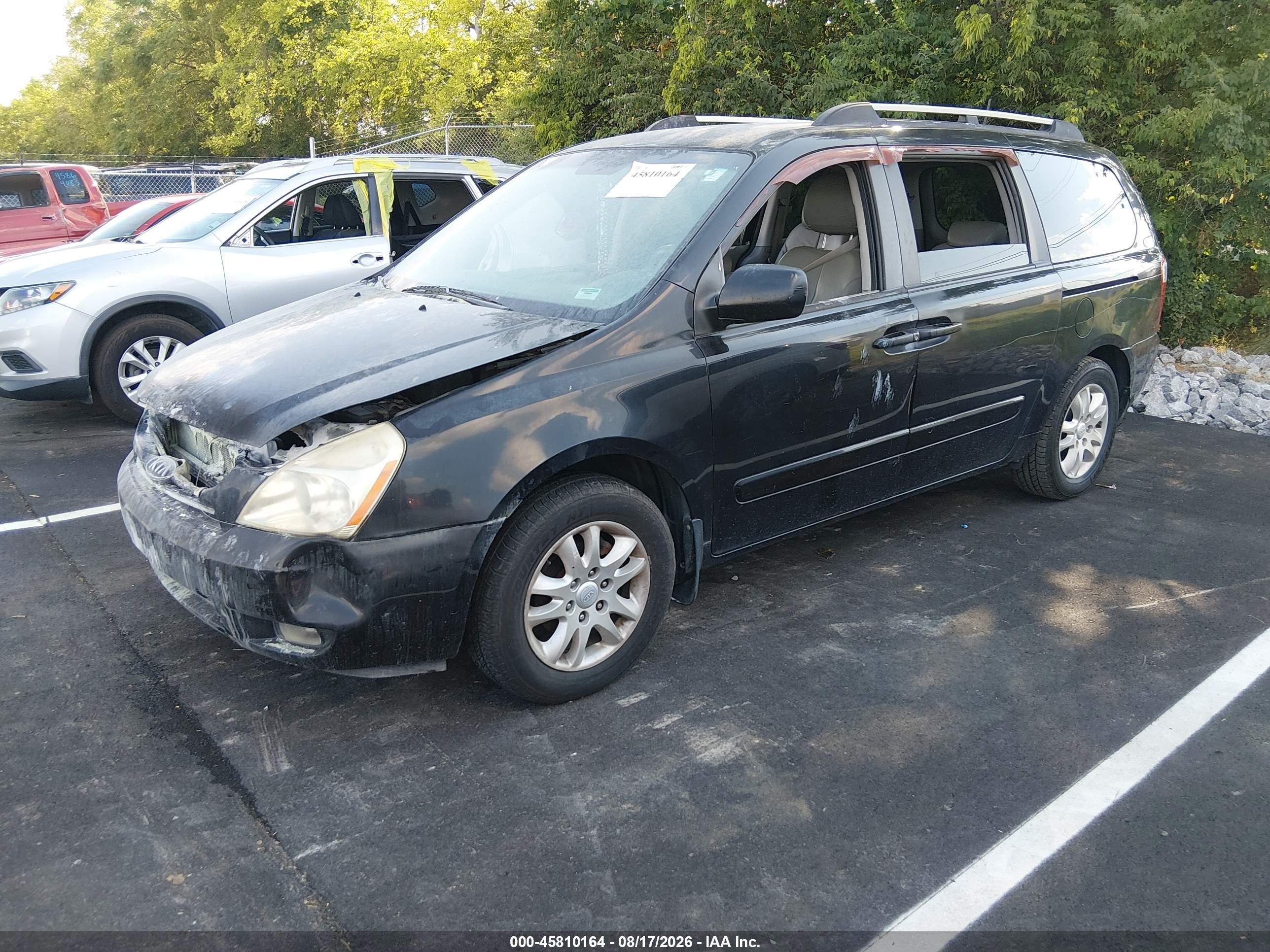 2009 Kia Sedona Ex Черный vin: KNDMB233896275414
