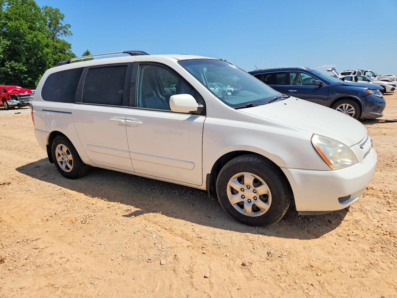 2009 Kia Sedona Lx White vin: KNDMB233896311103