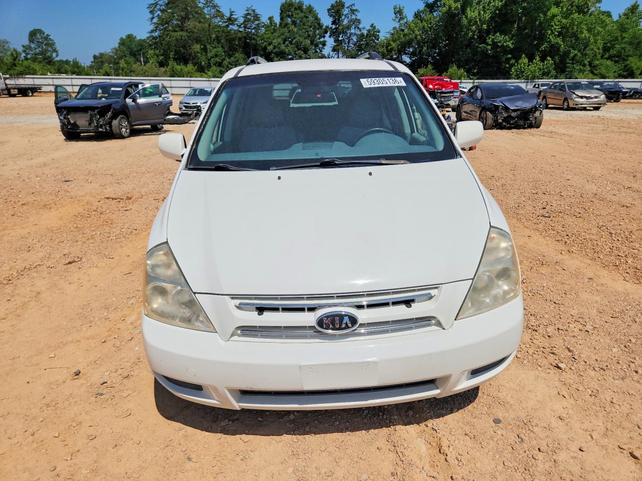 2009 Kia Sedona Lx White vin: KNDMB233896311103