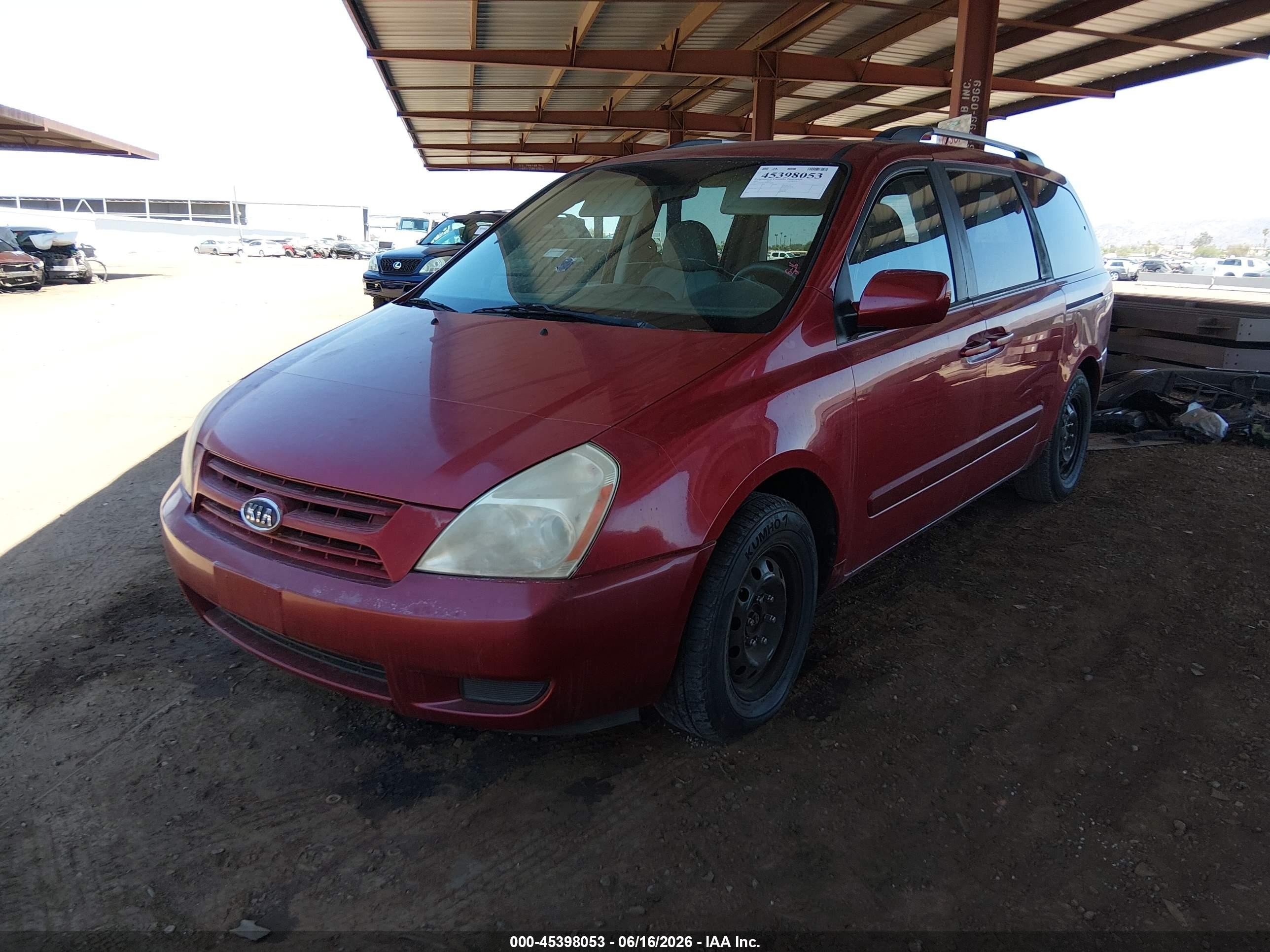 2009 Kia Sedona Lx Maroon vin: KNDMB233896313658