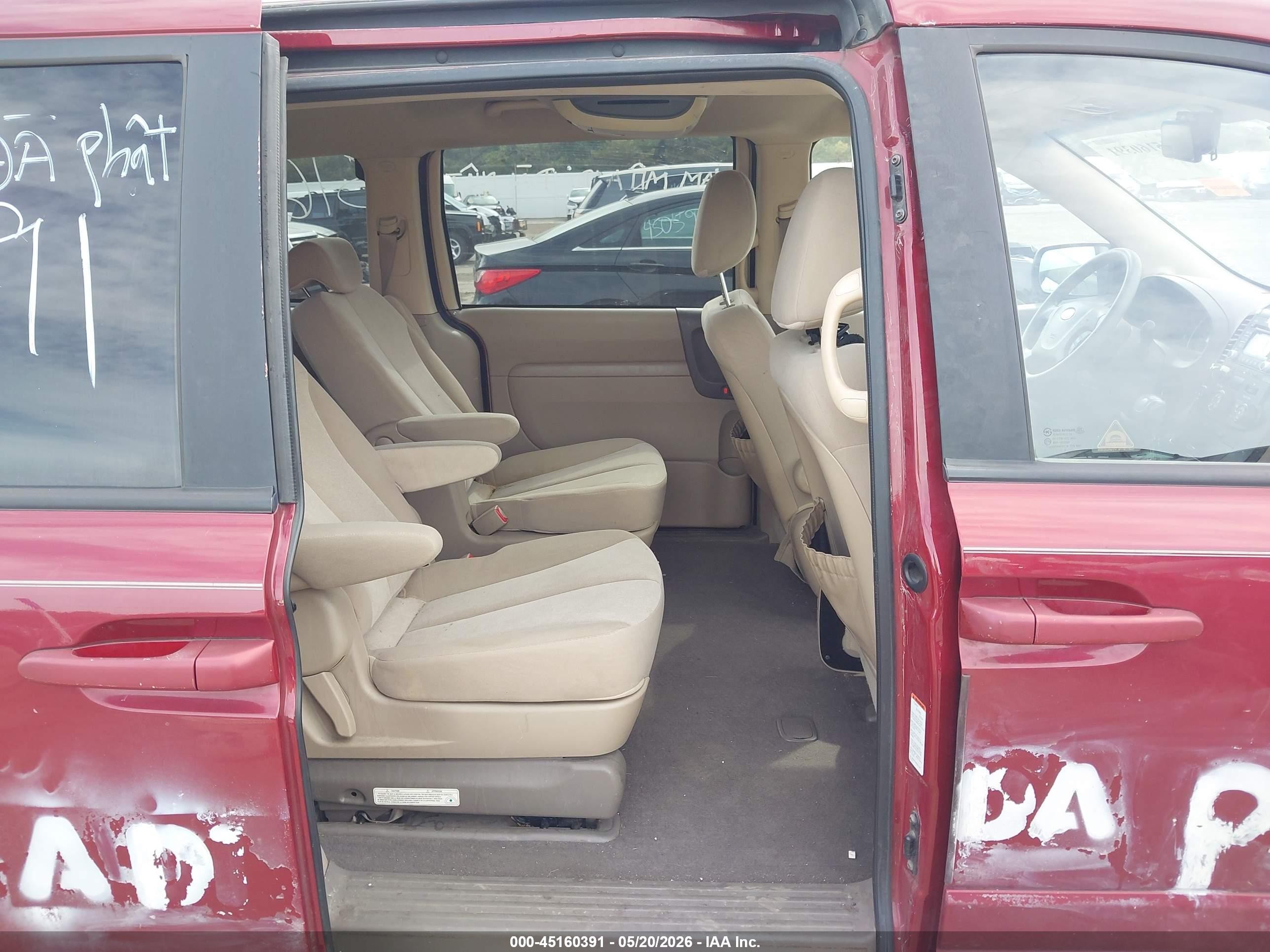 2009 Kia Sedona Lx Red vin: KNDMB233896321405