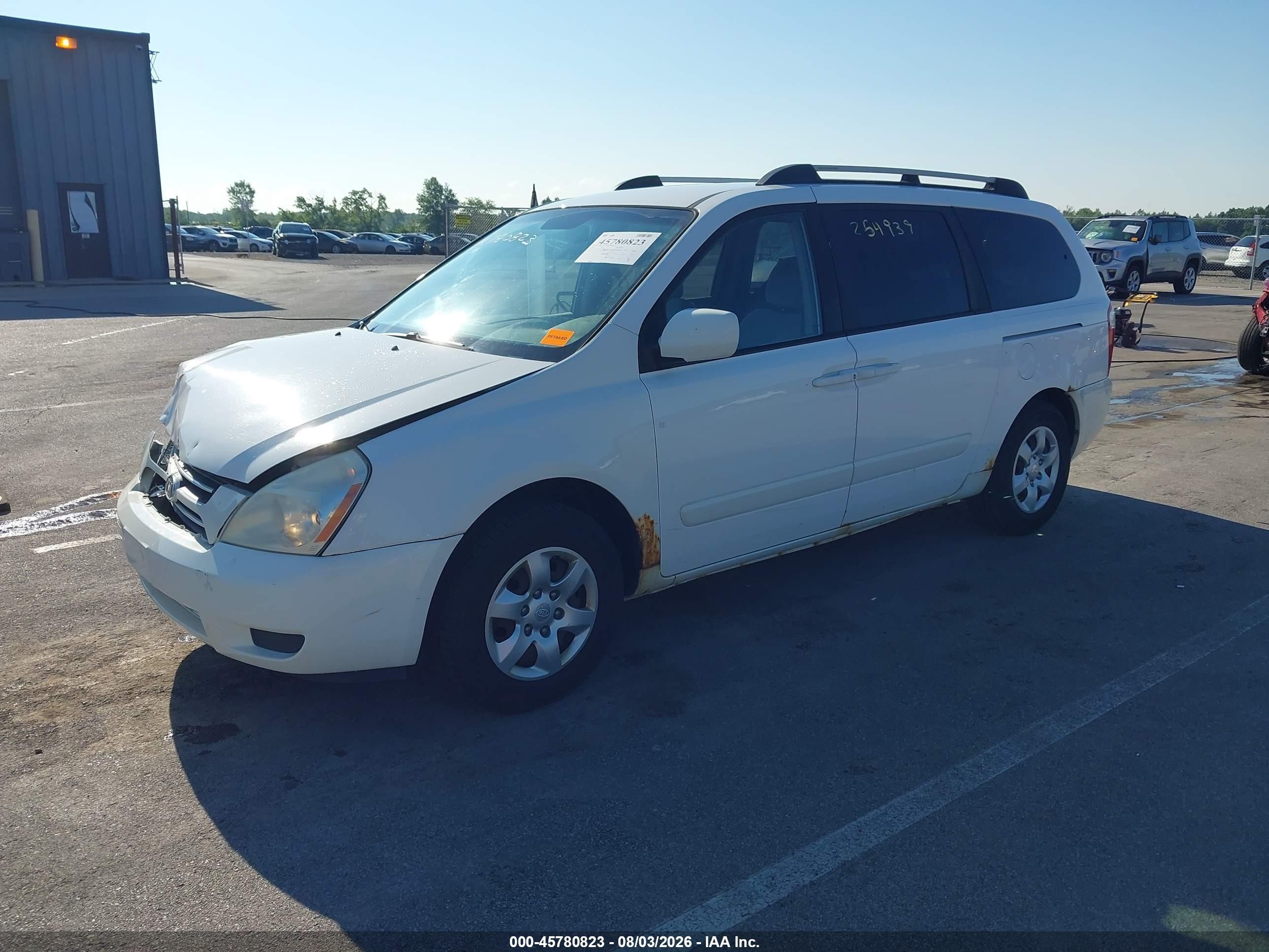 2006 Kia Sedona Ex/lx White vin: KNDMB233966064380