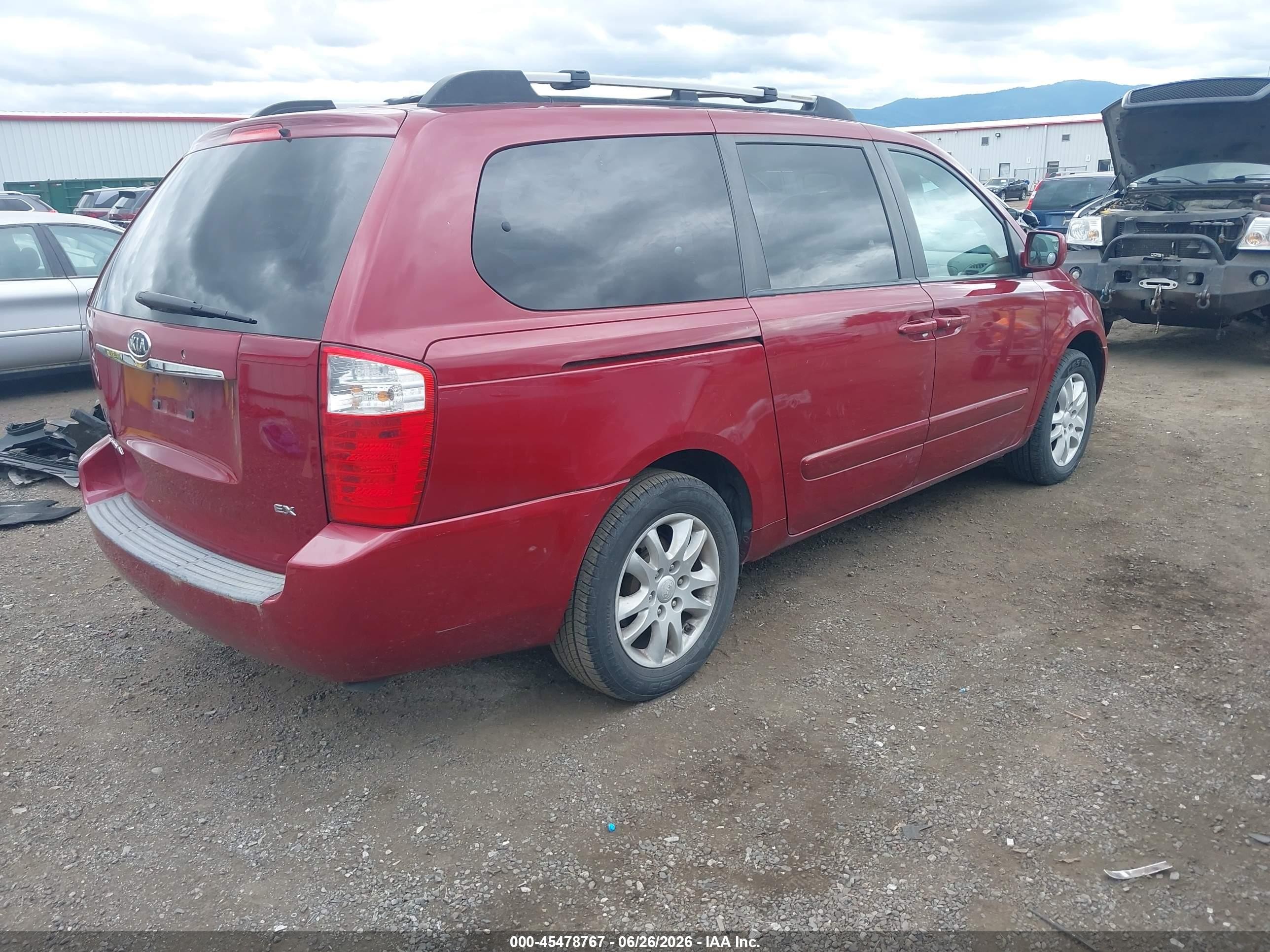 2006 Kia Sedona Ex/lx Red vin: KNDMB233966069689
