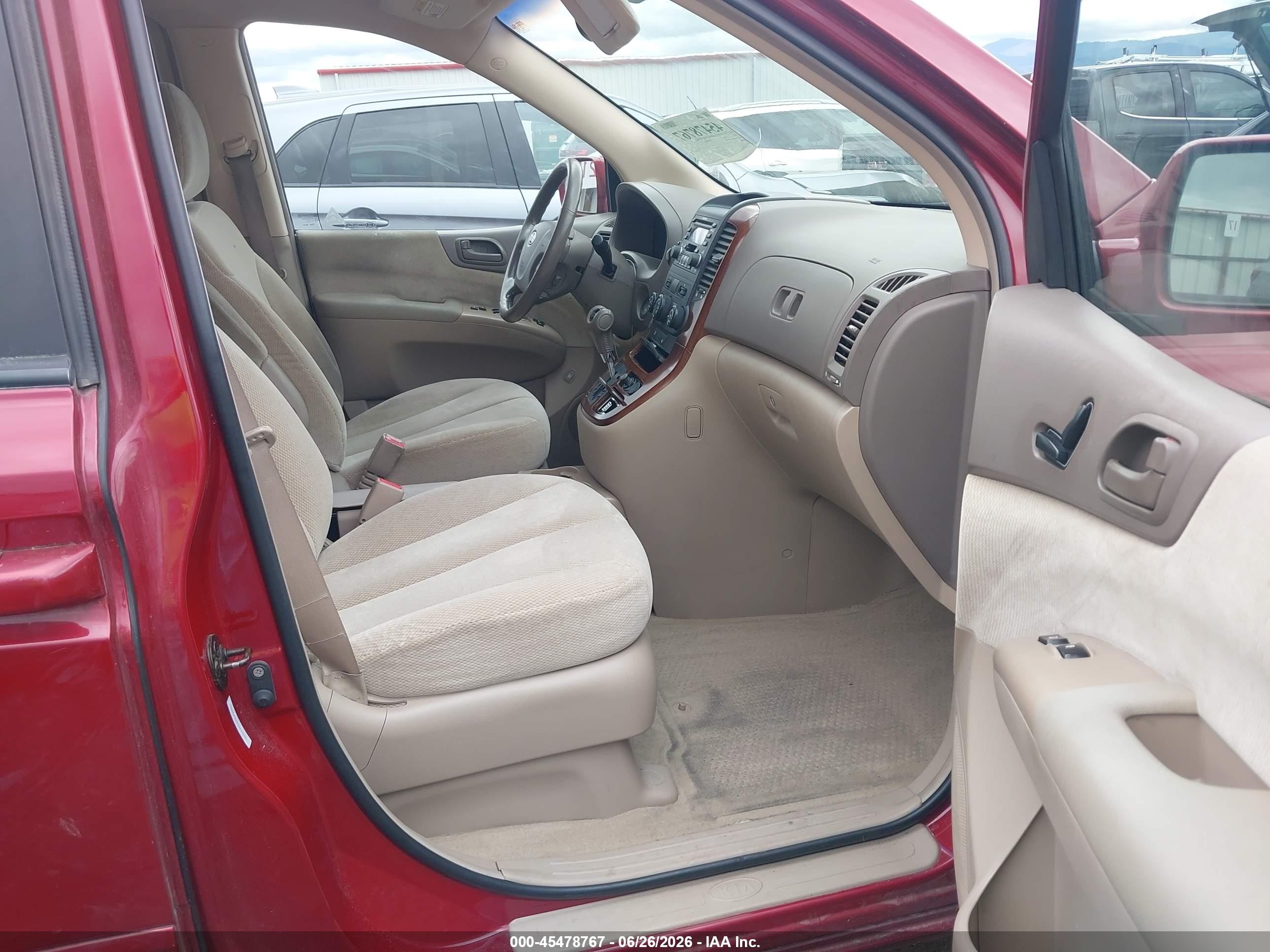 2006 Kia Sedona Ex/lx Red vin: KNDMB233966069689