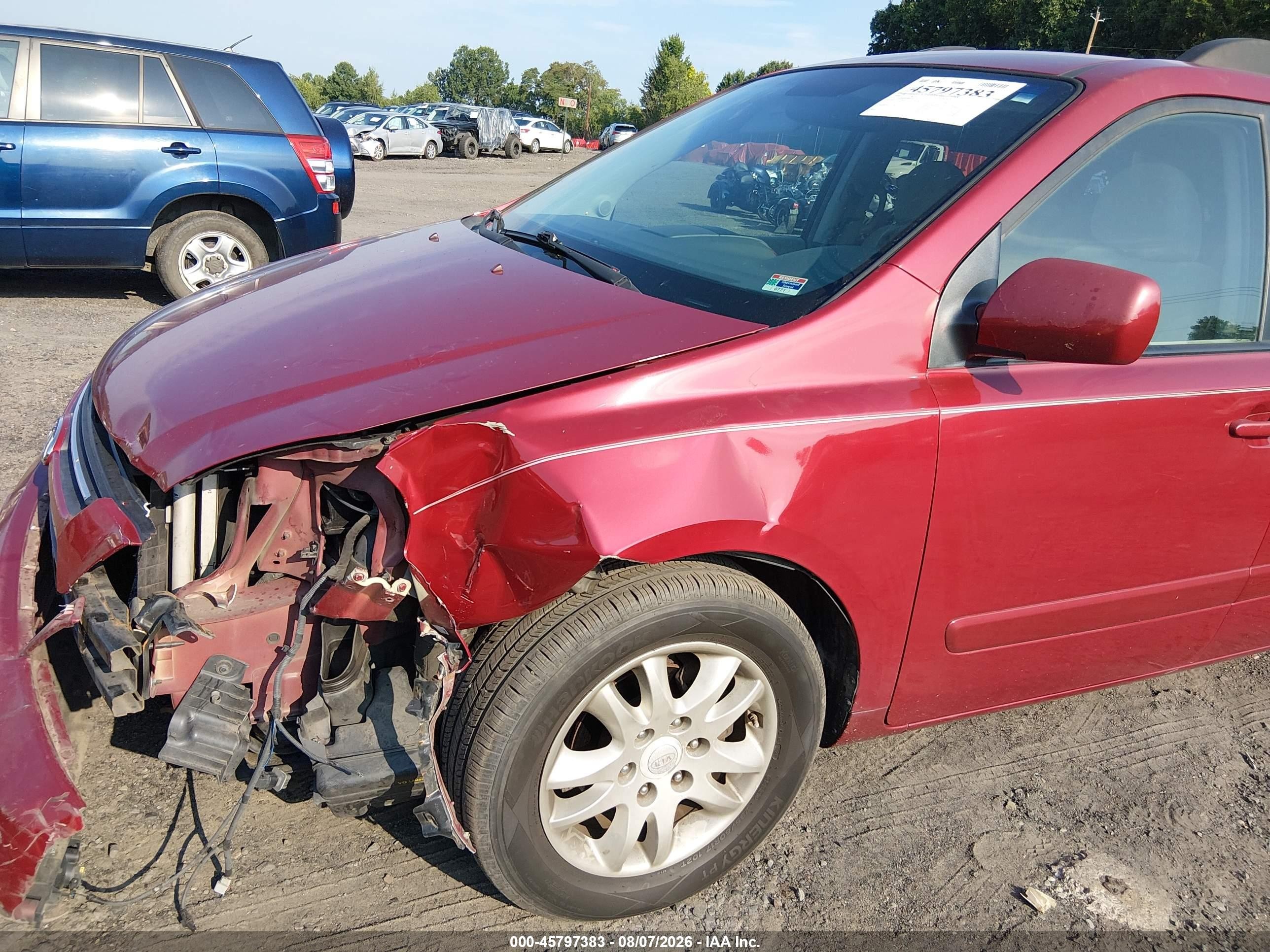 2006 Kia Sedona Ex/lx Red vin: KNDMB233966089134