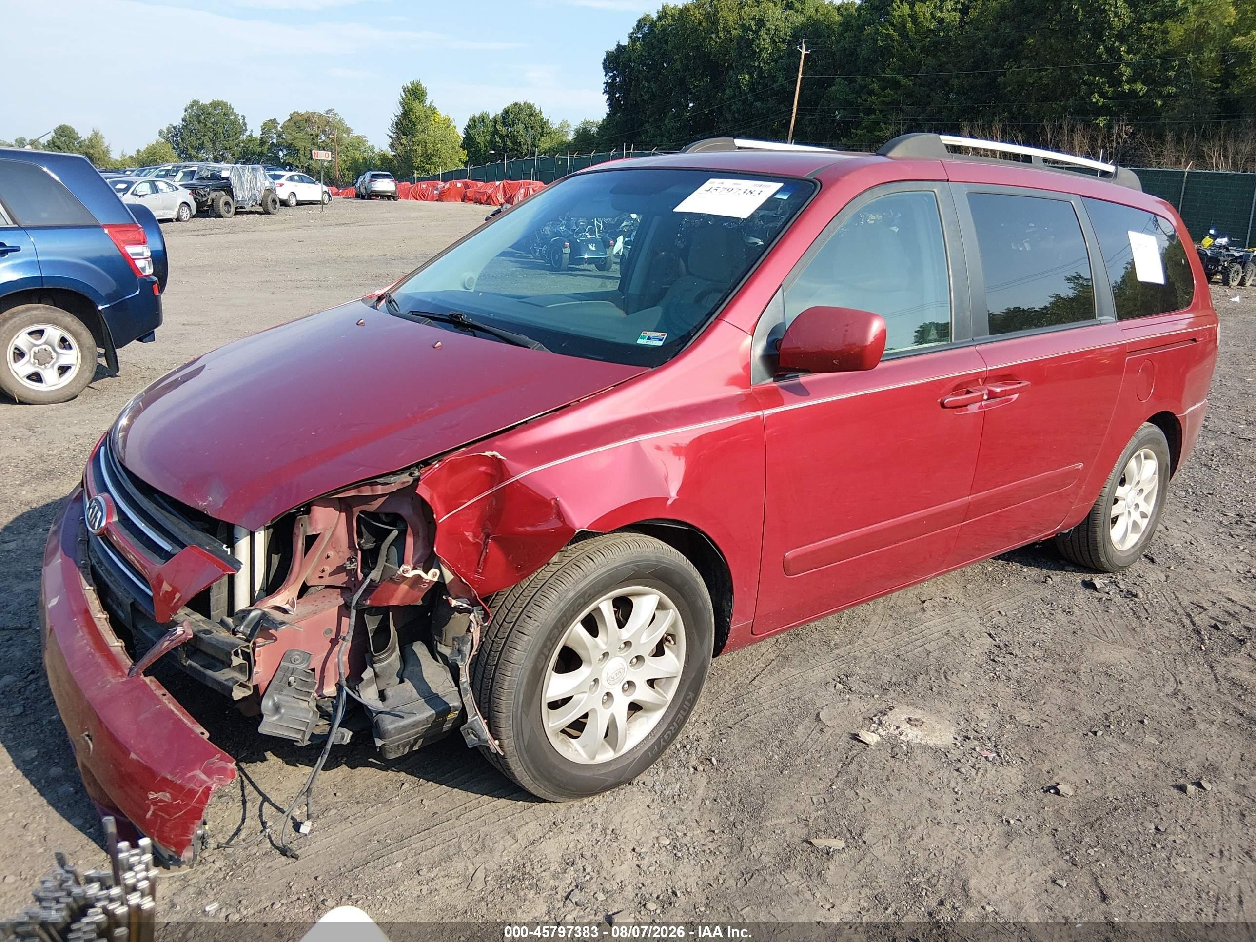 2006 Kia Sedona Ex/lx Red vin: KNDMB233966089134