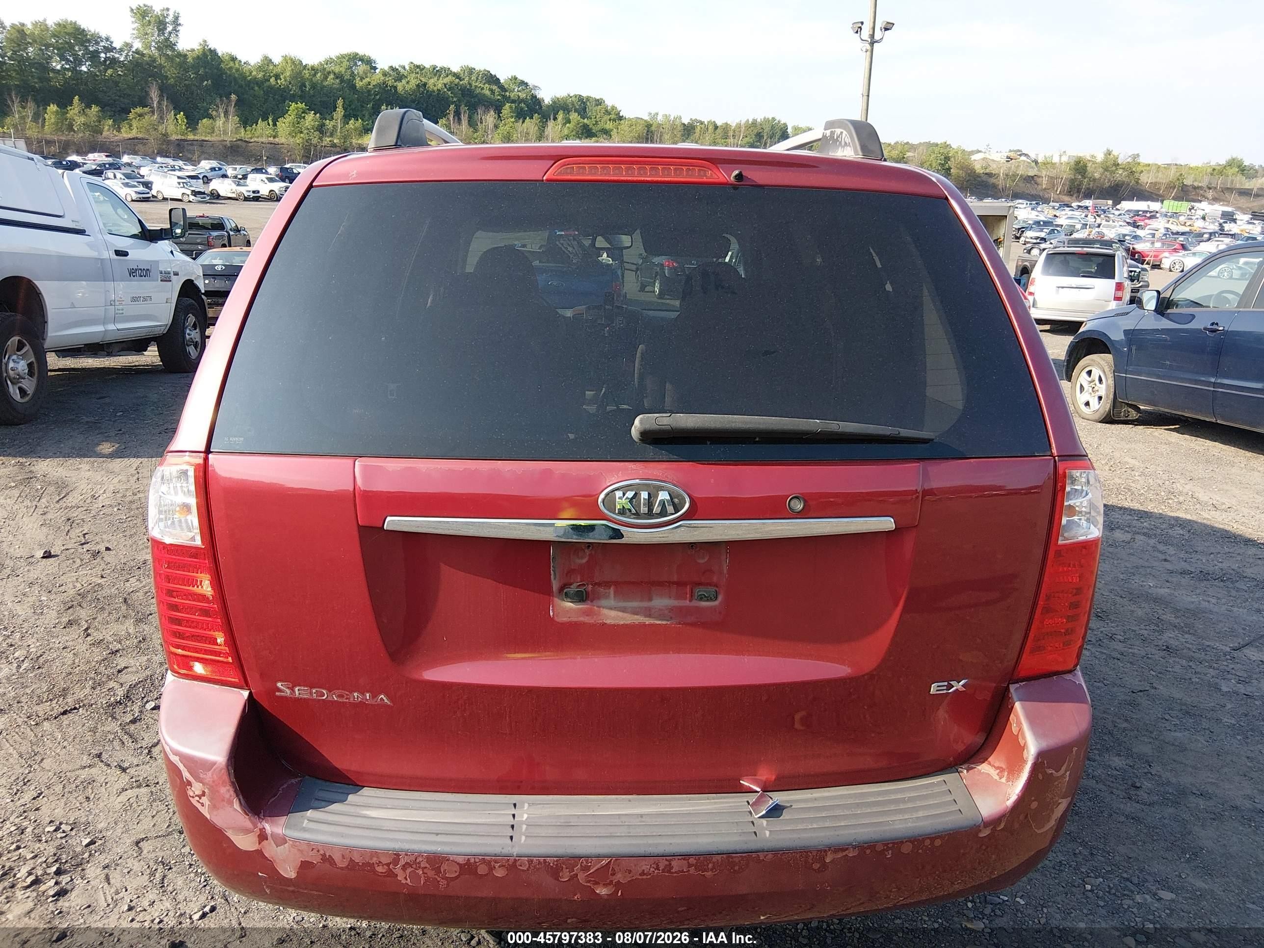 2006 Kia Sedona Ex/lx Red vin: KNDMB233966089134