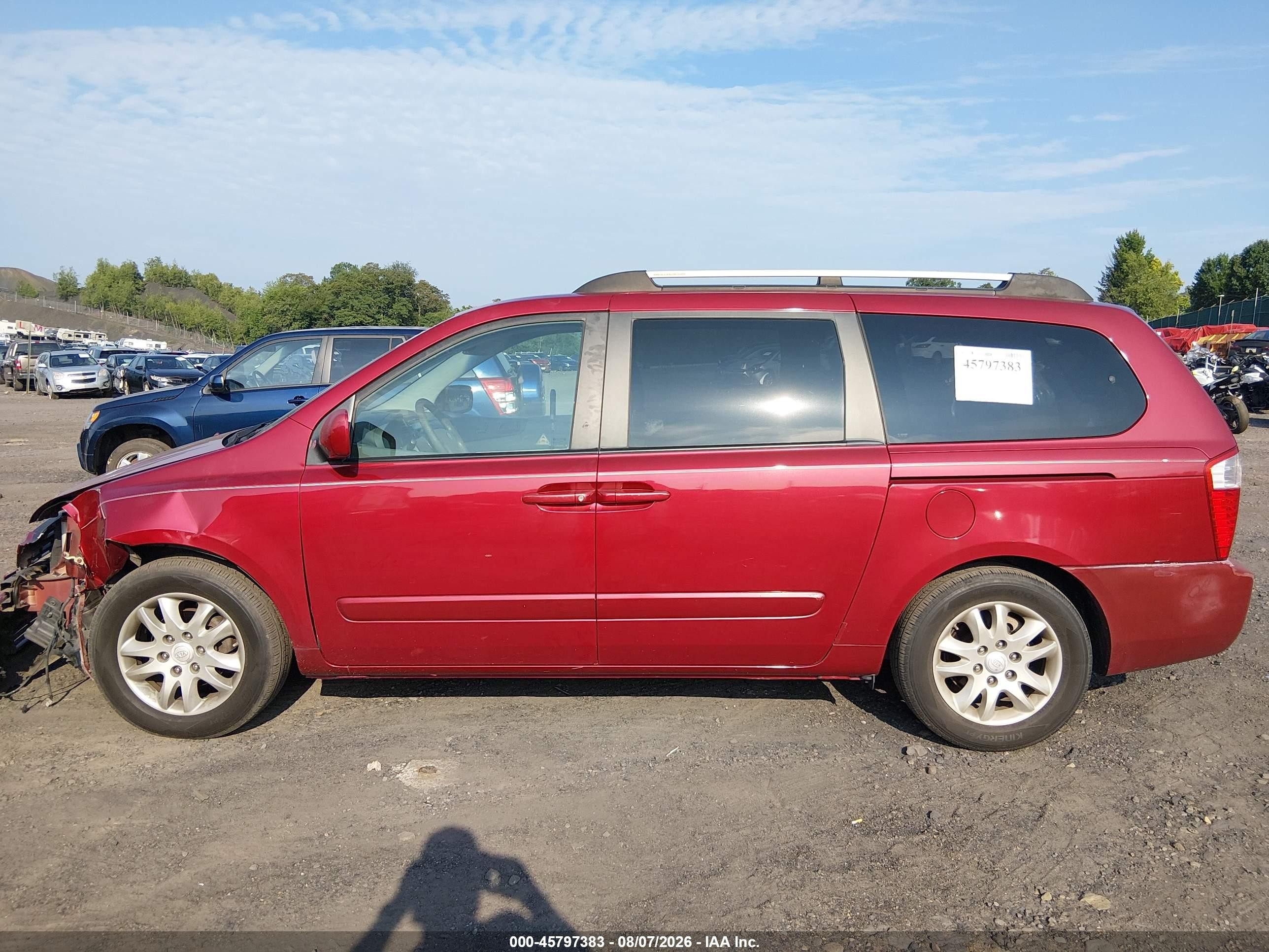 2006 Kia Sedona Ex/lx Red vin: KNDMB233966089134