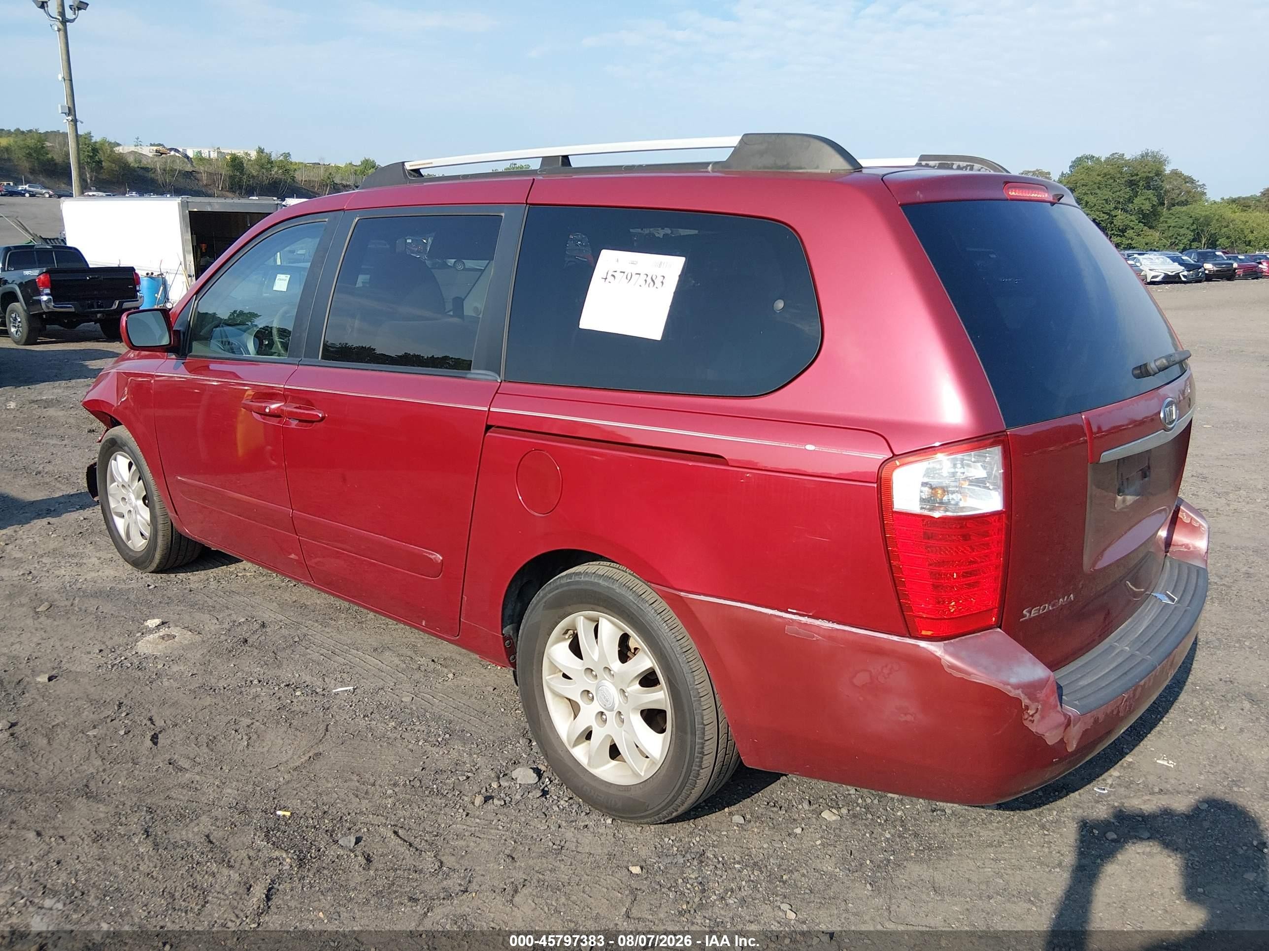 2006 Kia Sedona Ex/lx Red vin: KNDMB233966089134