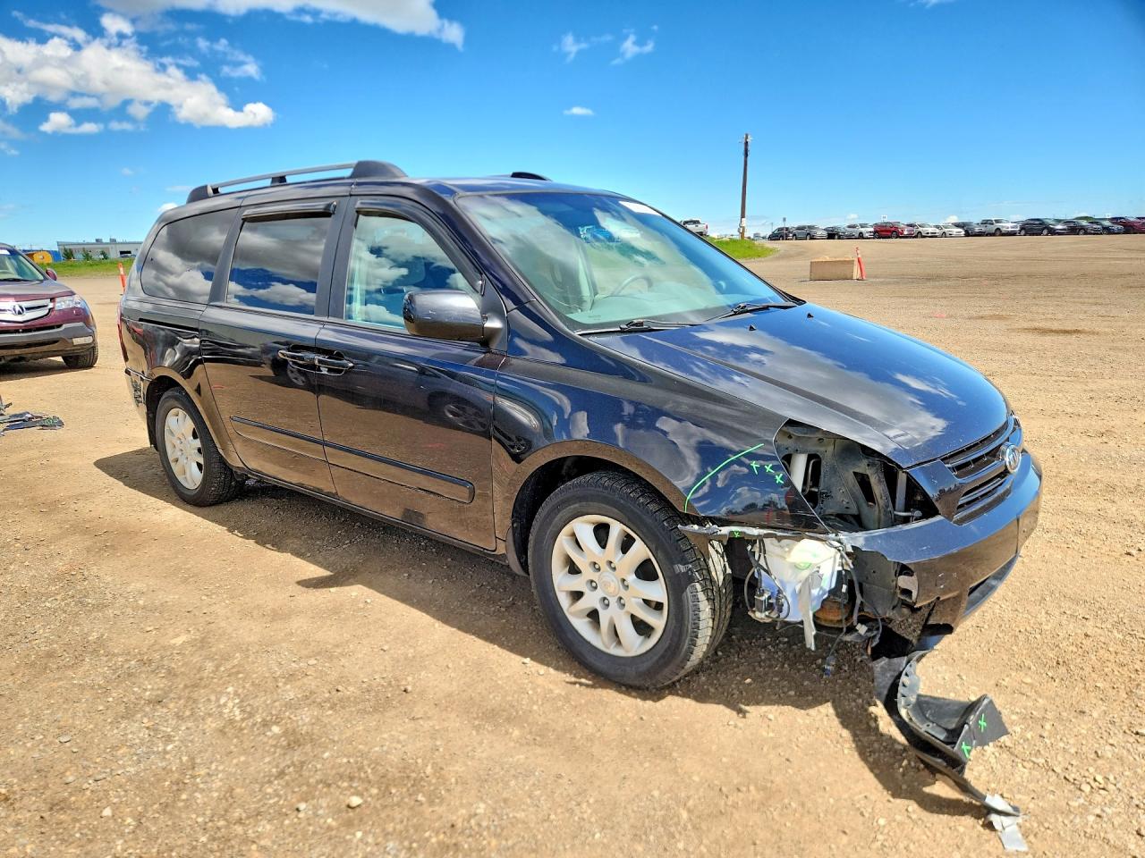 2007 Kia Sedona Base Black vin: KNDMB233976120755