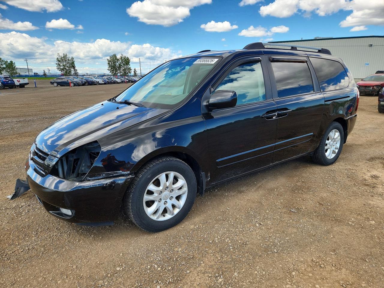 2007 Kia Sedona Base Black vin: KNDMB233976120755
