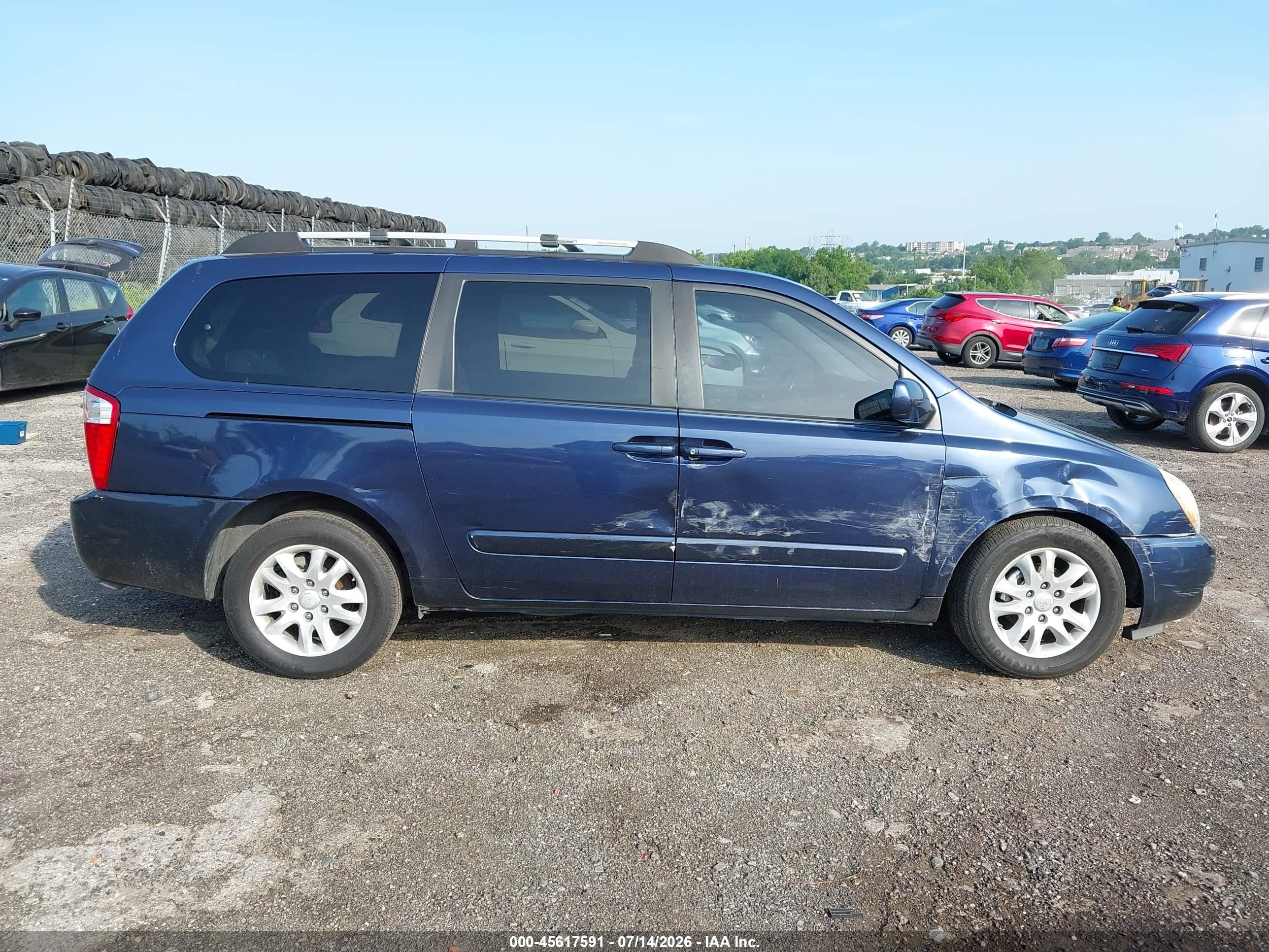 2007 Kia Sedona Ex Синий vin: KNDMB233976151603