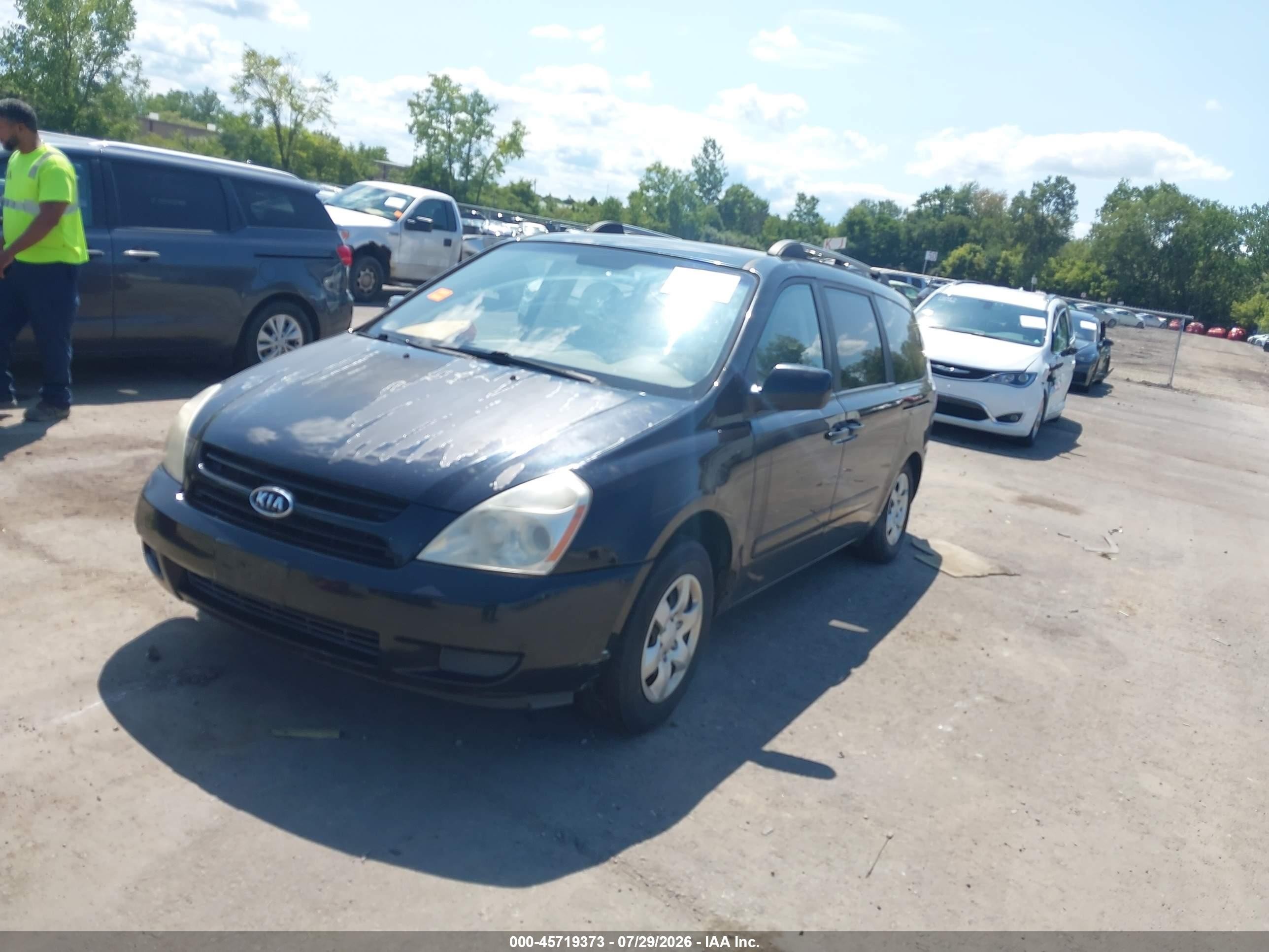 2008 Kia Sedona Lx Black vin: KNDMB233986194727