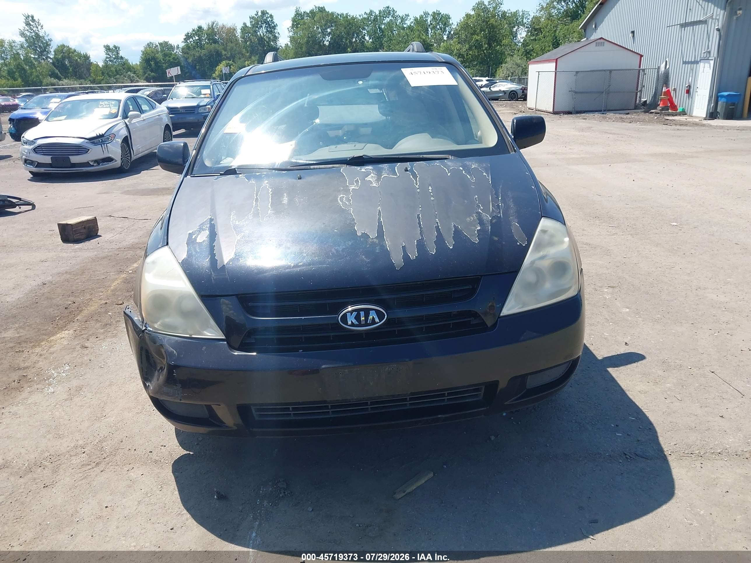 2008 Kia Sedona Lx Black vin: KNDMB233986194727