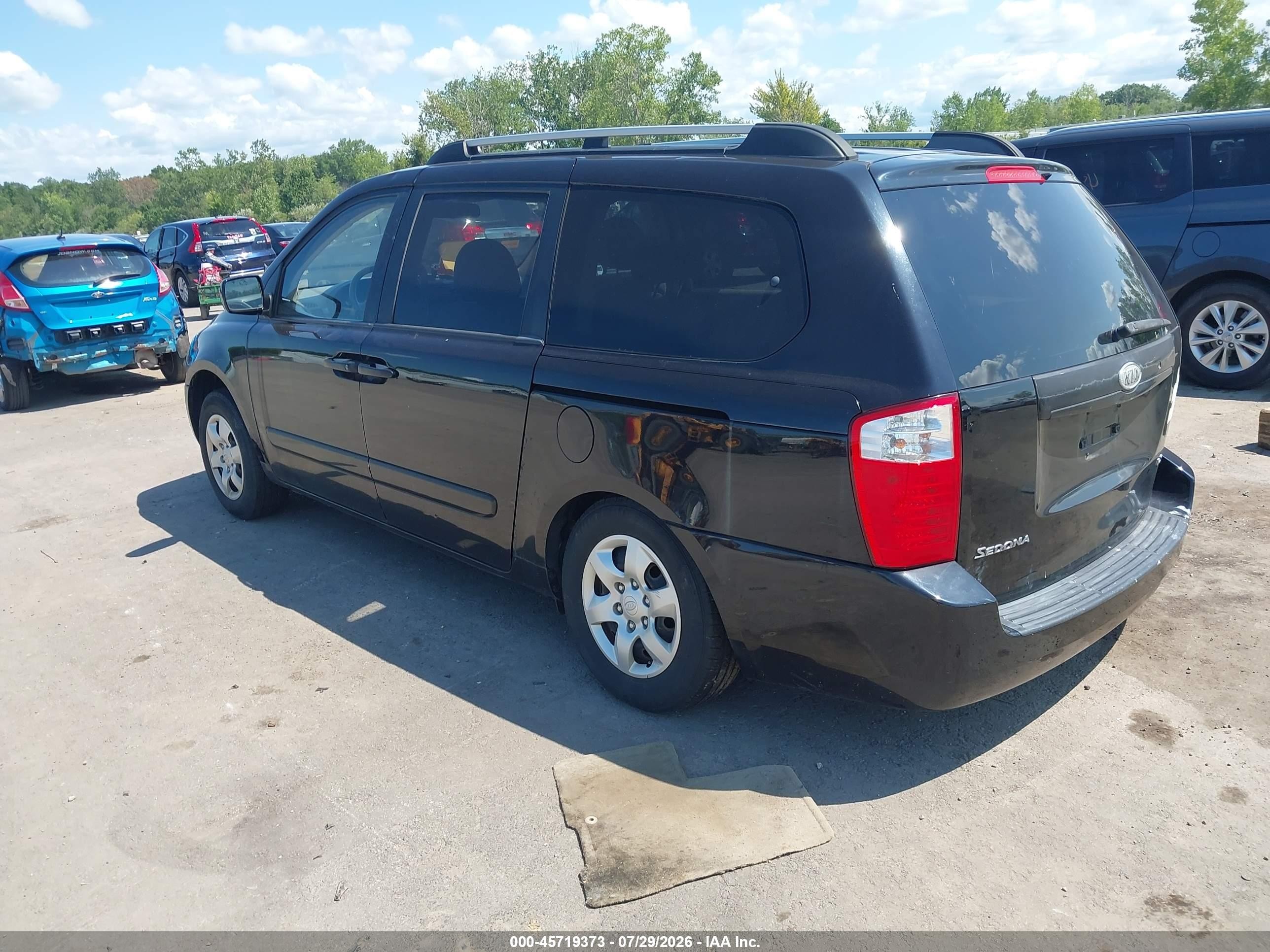 2008 Kia Sedona Lx Black vin: KNDMB233986194727